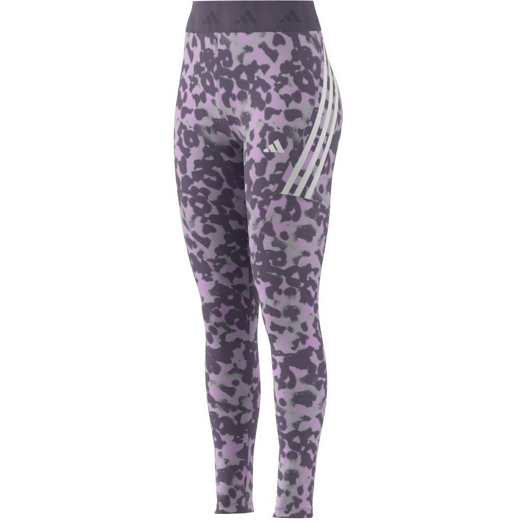 Techfit Hyperglam Full-Length Printed Leggings, Purple, A901_ONE, large image number 9