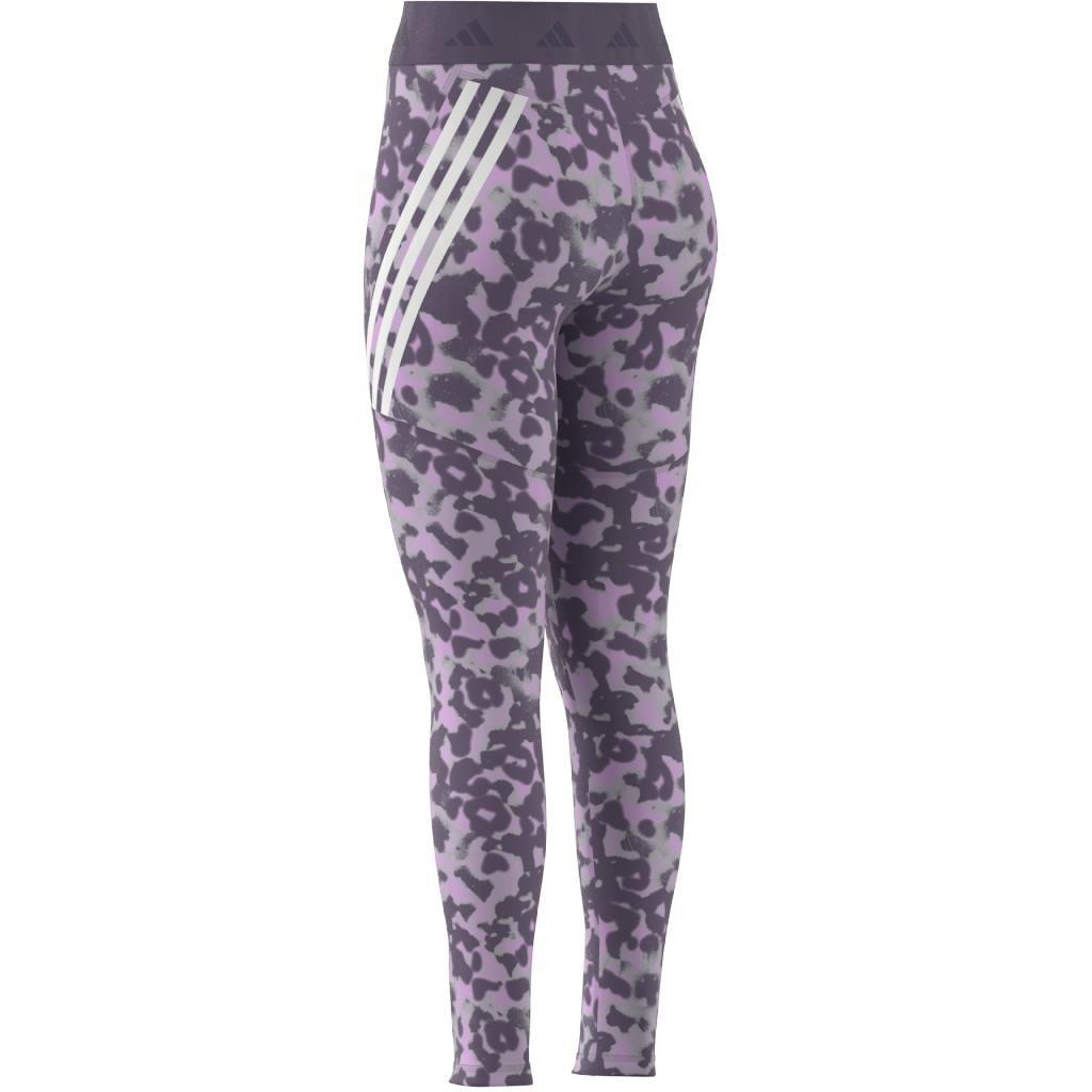 Techfit Hyperglam Full-Length Printed Leggings, Purple, A901_ONE, large image number 10