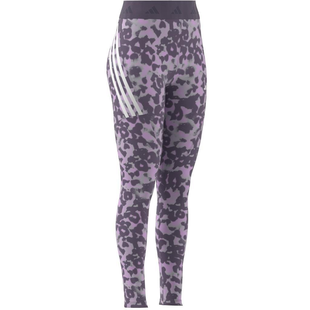 Techfit Hyperglam Full-Length Printed Leggings, Purple, A901_ONE, large image number 13