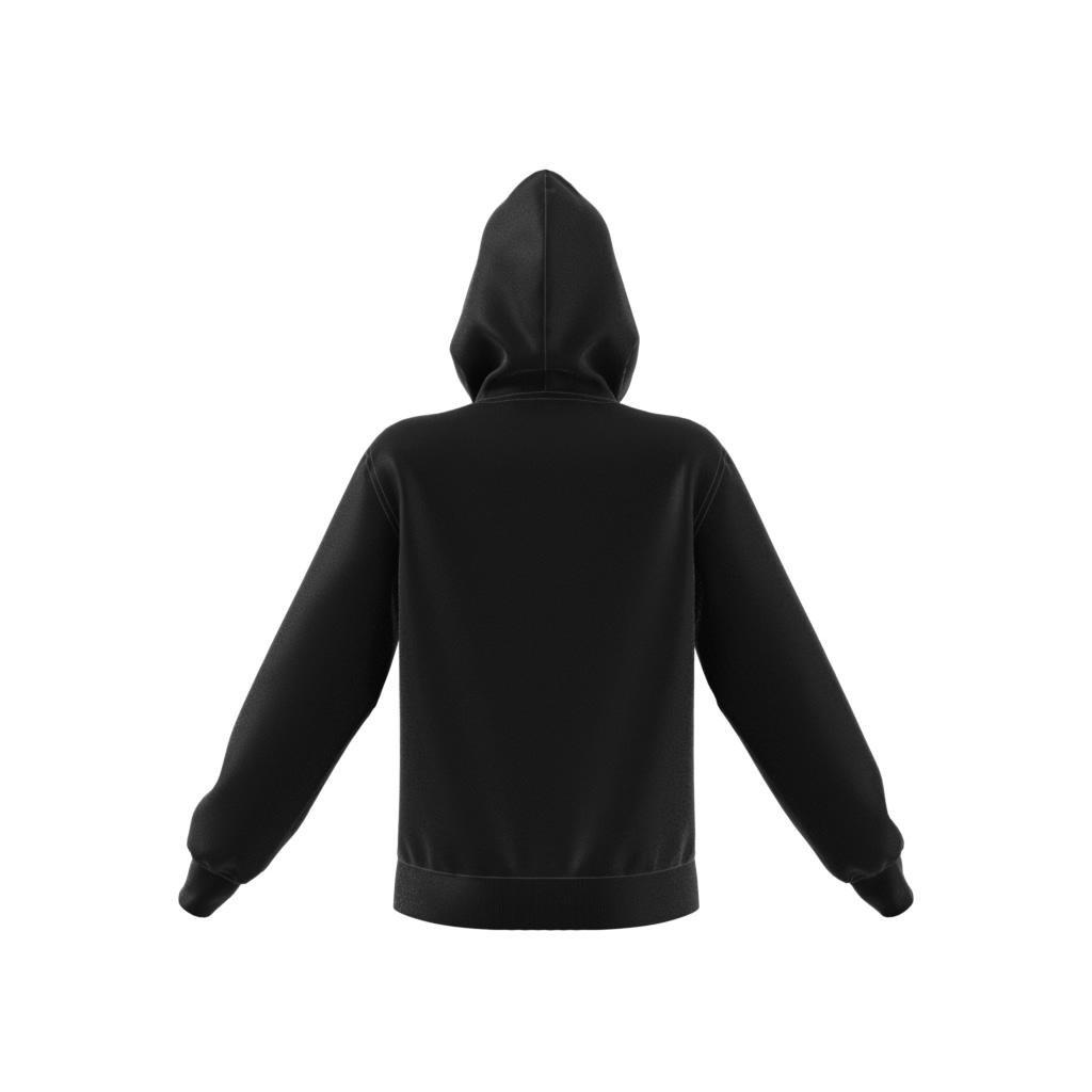 Flower Embroidery Hoodie, Black, A901_ONE, large image number 6