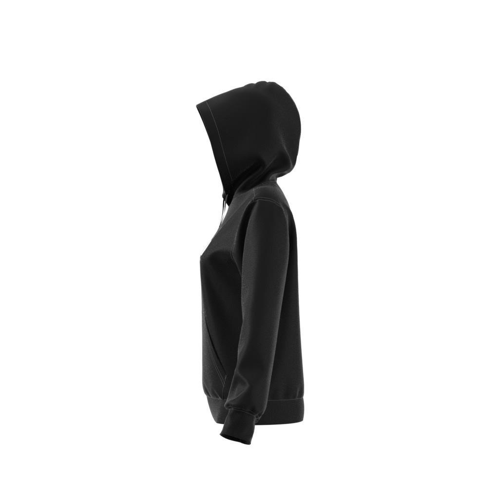 Flower Embroidery Hoodie, Black, A901_ONE, large image number 9