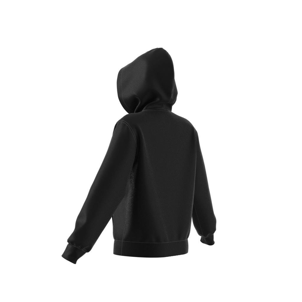 Flower Embroidery Hoodie, Black, A901_ONE, large image number 13