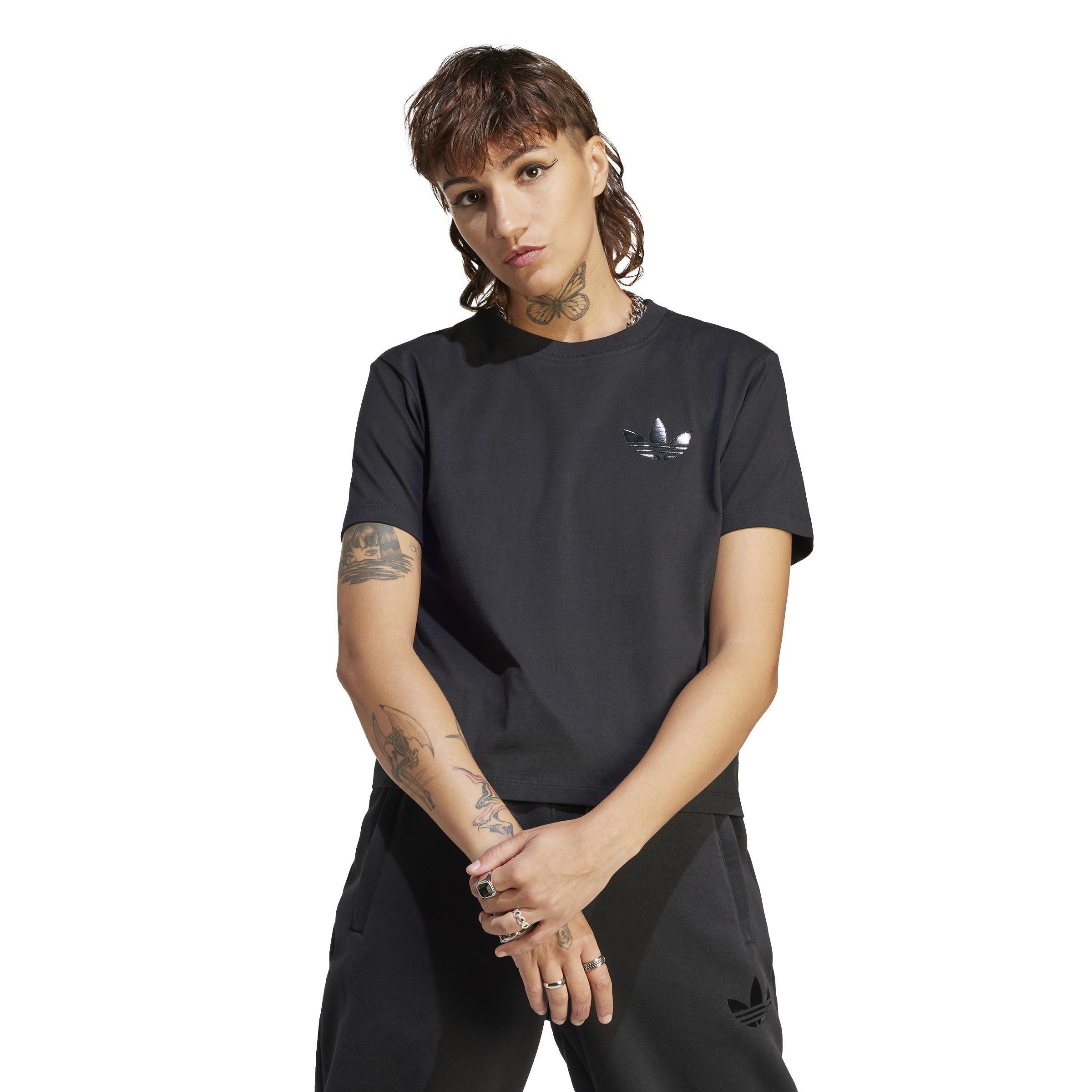 Women Multiple Logo T-Shirt, Black, A901_ONE, large image number 4