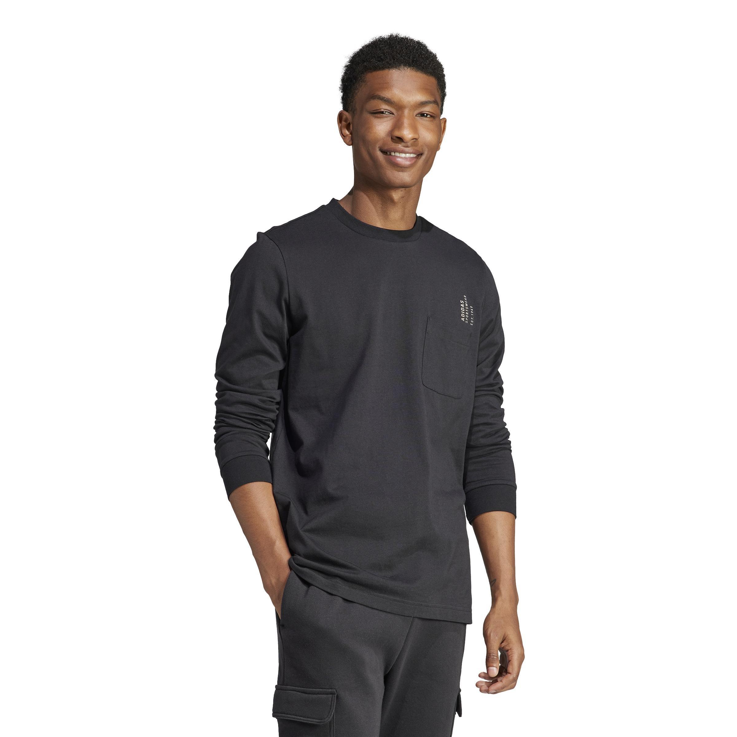 Sportswear City Escape Long Sleeve Pocket T-Shirt, Black, A901_ONE, large image number 6