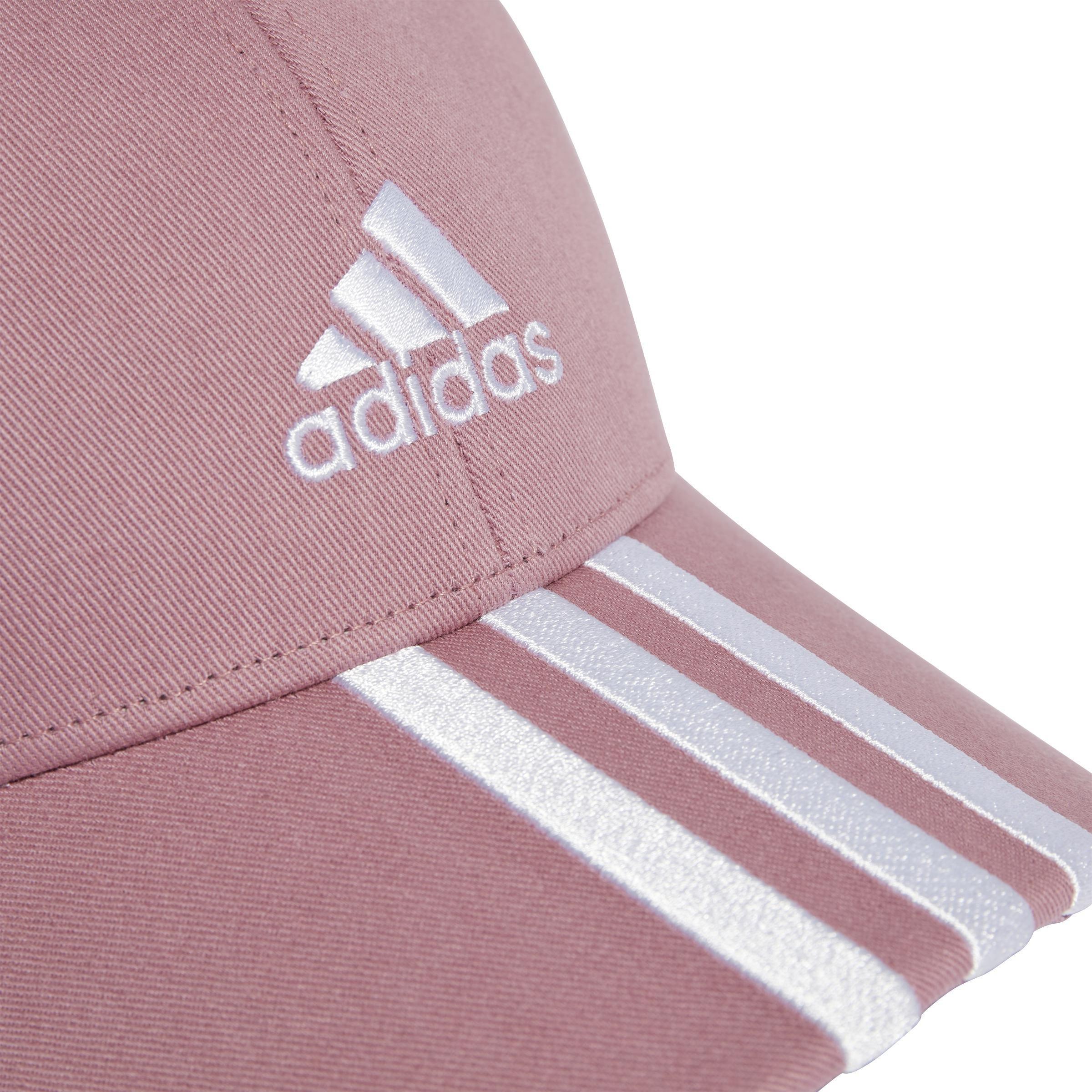 Unisex 3-Stripes Cotton Twill Baseball Cap, Pink, , large image number 2
