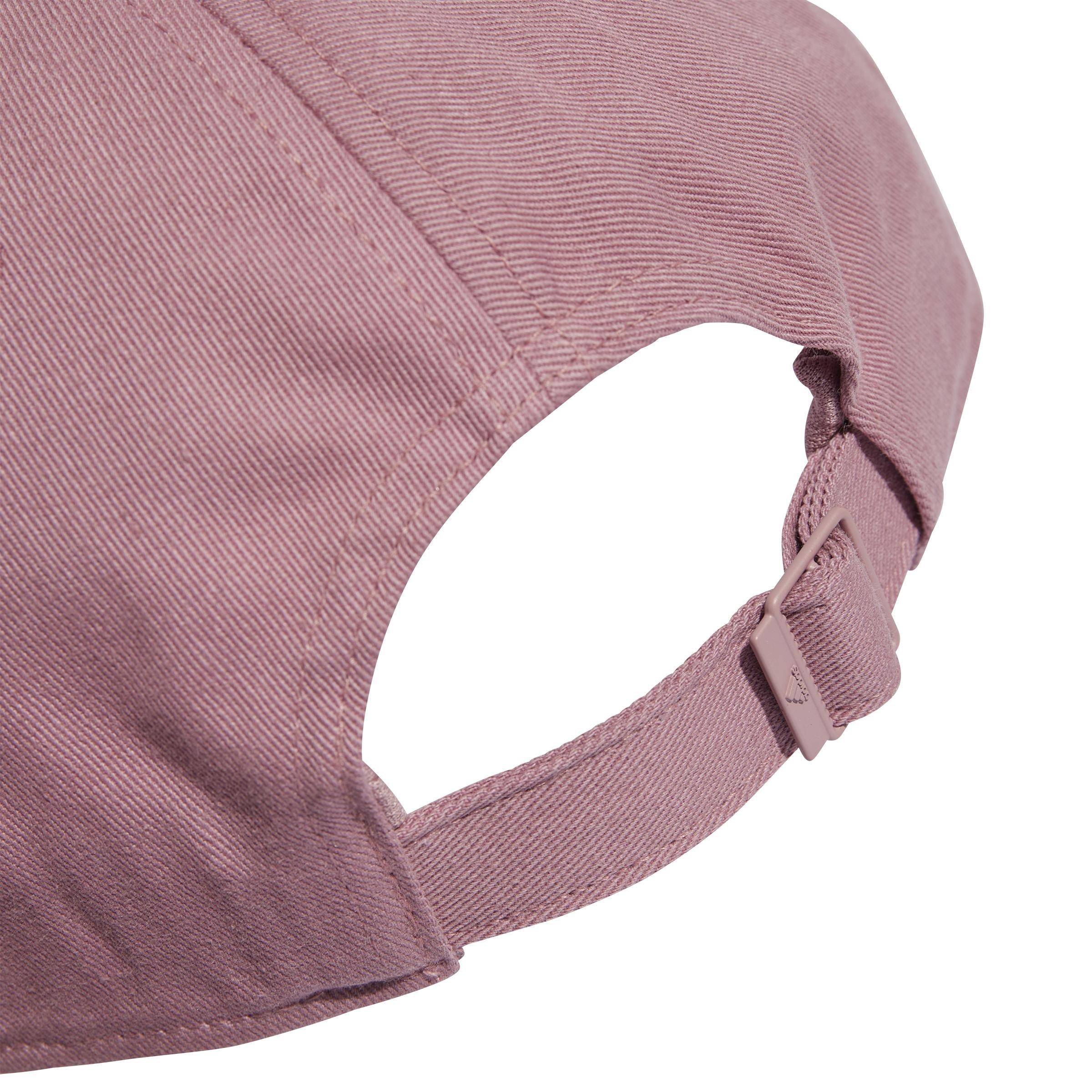 Unisex 3-Stripes Cotton Twill Baseball Cap, Pink, , large image number 3