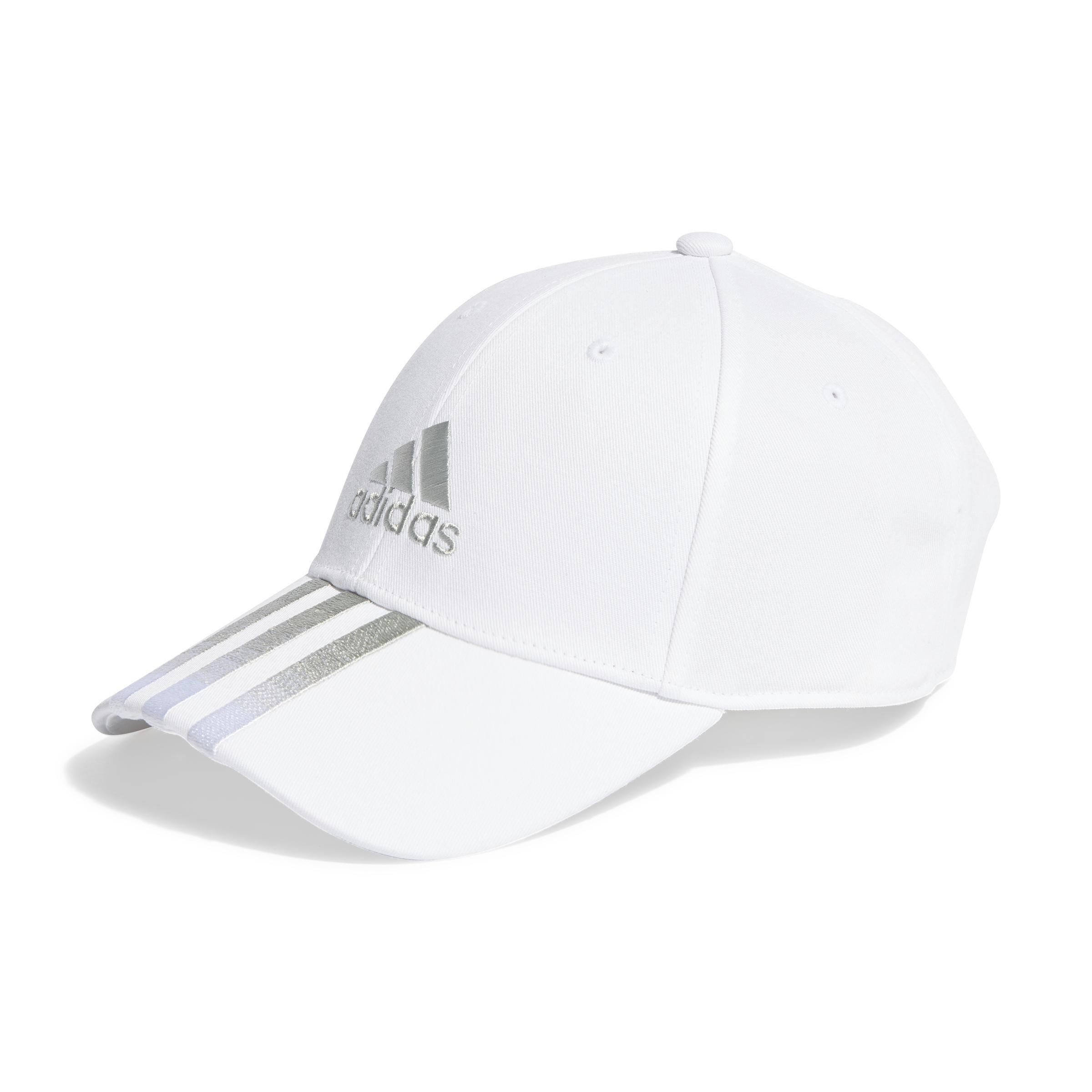 Unisex 3-Stripes Fading Baseball Cap, White, , large image number 0