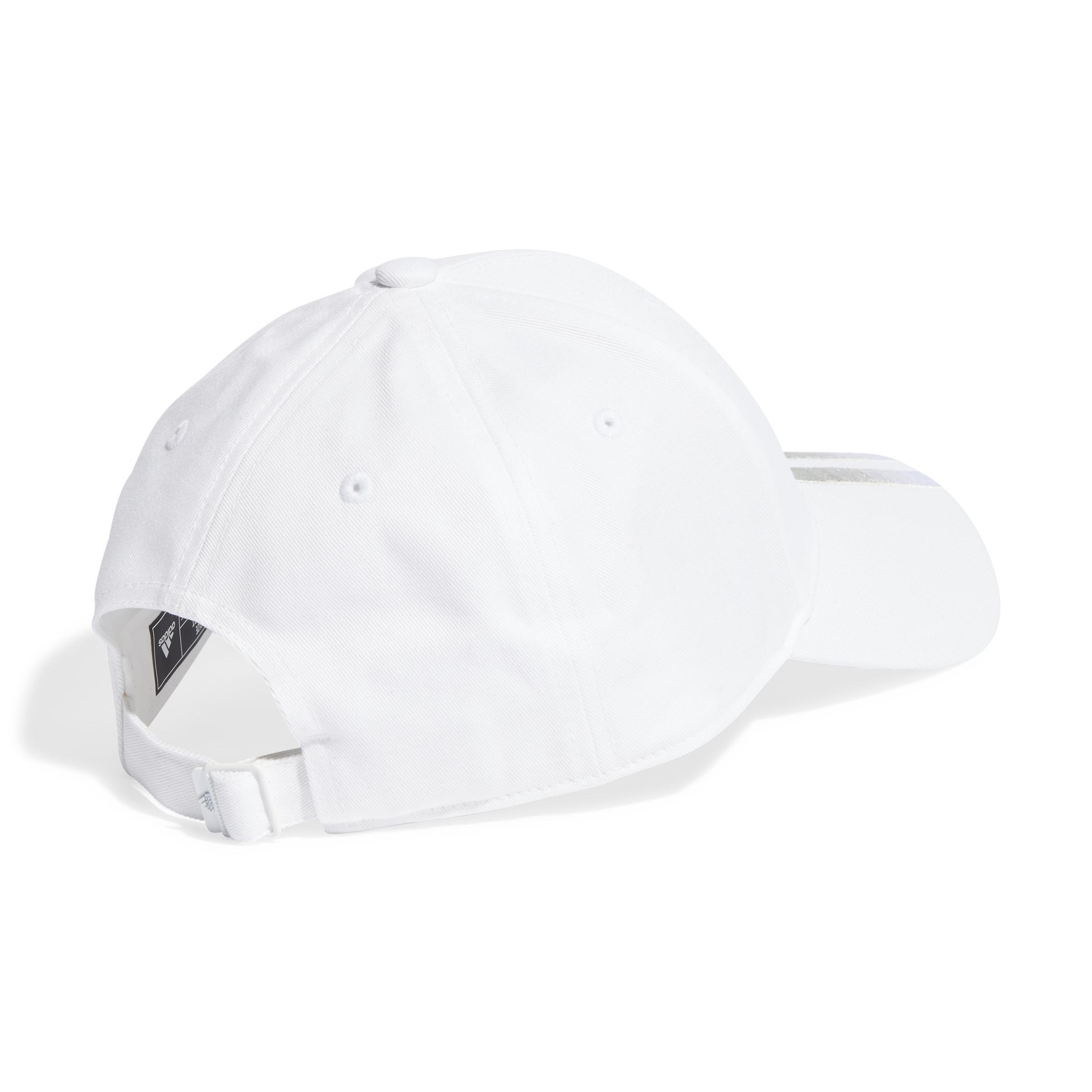 Unisex 3-Stripes Fading Baseball Cap, White, , large image number 1