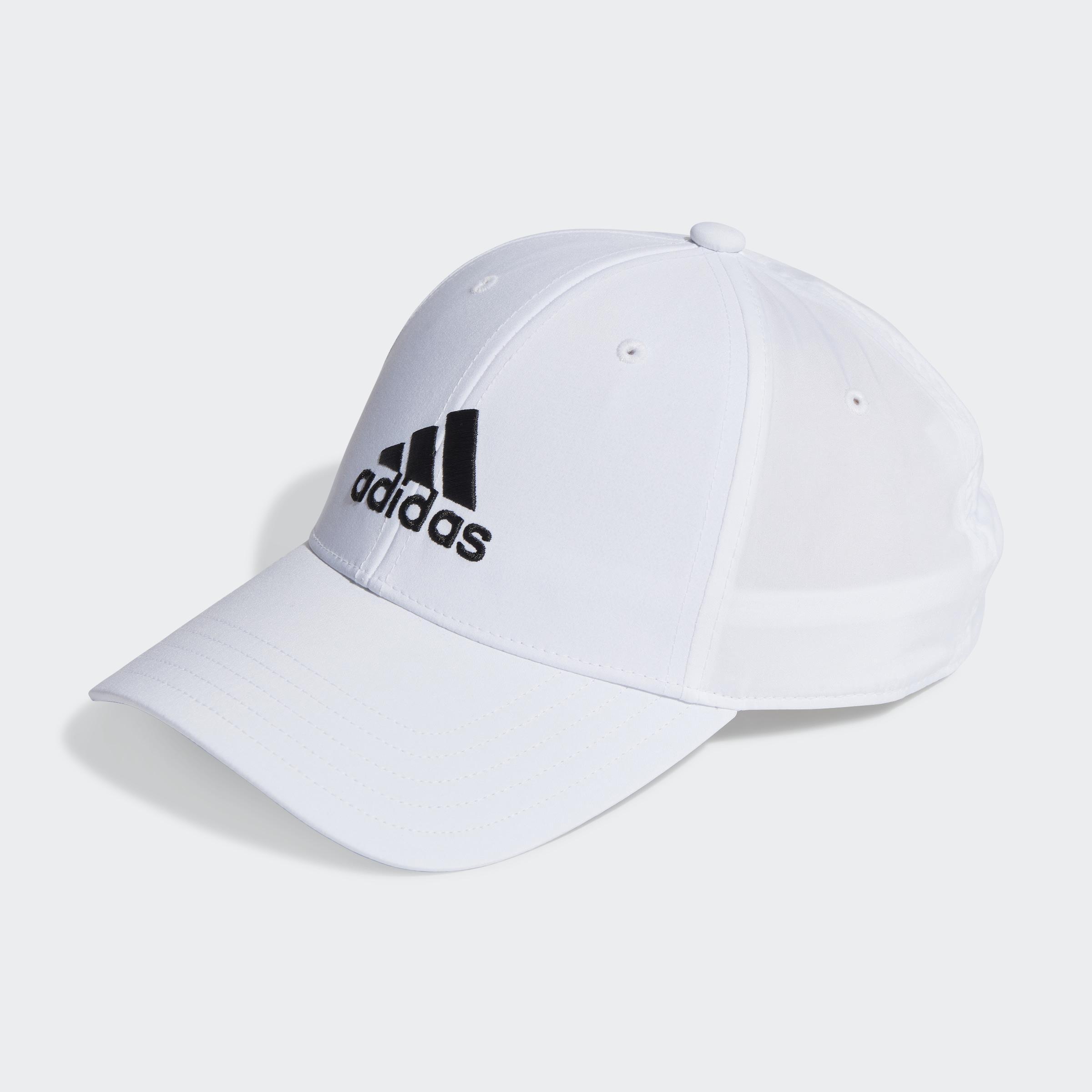 Unisex Embroidered Logo Lightweight Baseball Cap, White, A901_ONE, large image number 1