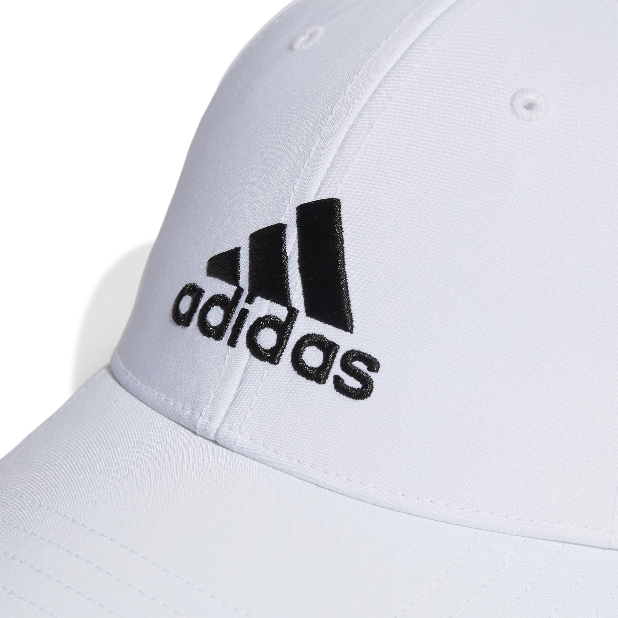 Unisex Embroidered Logo Lightweight Baseball Cap, White, A901_ONE, large image number 4