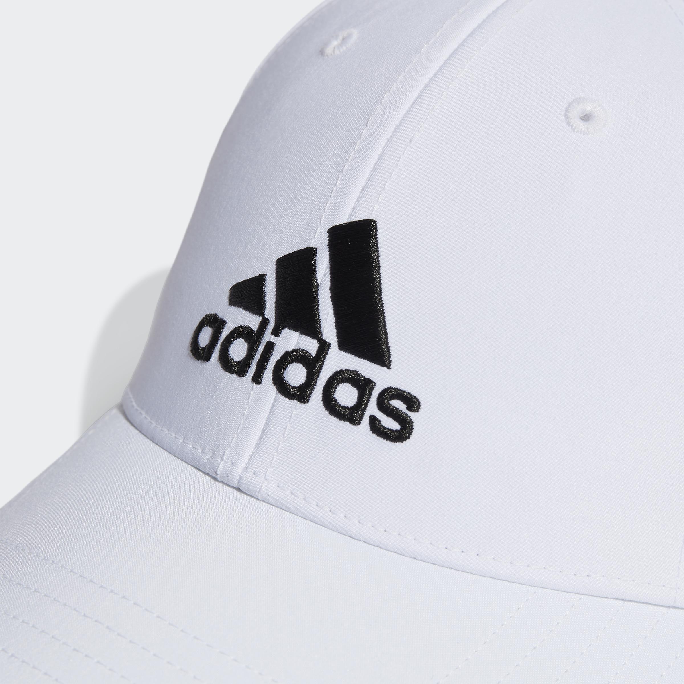 Unisex Embroidered Logo Lightweight Baseball Cap, White, A901_ONE, large image number 6