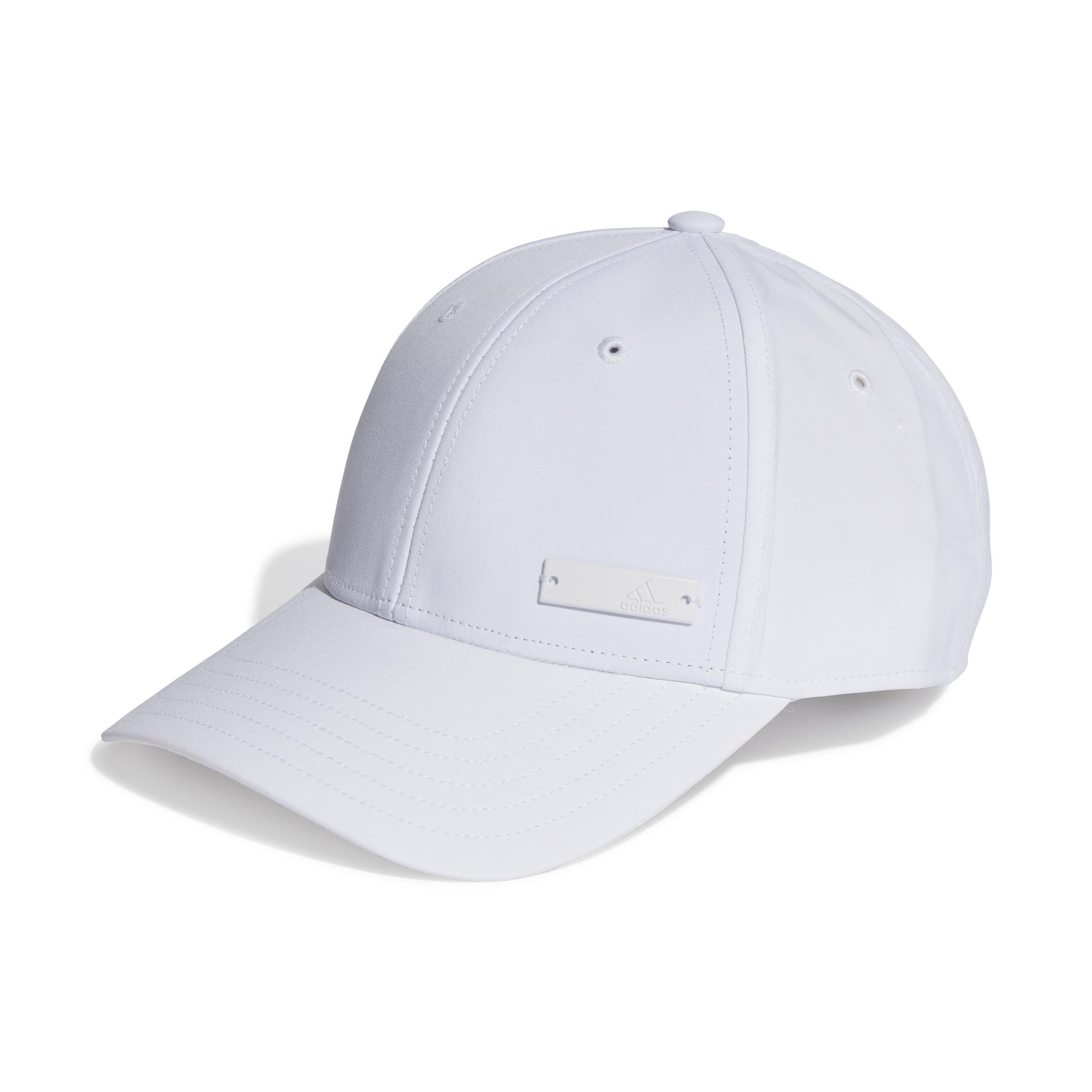 Unisex Metal Badge Lightweight Baseball Cap, White, A901_ONE, large image number 0