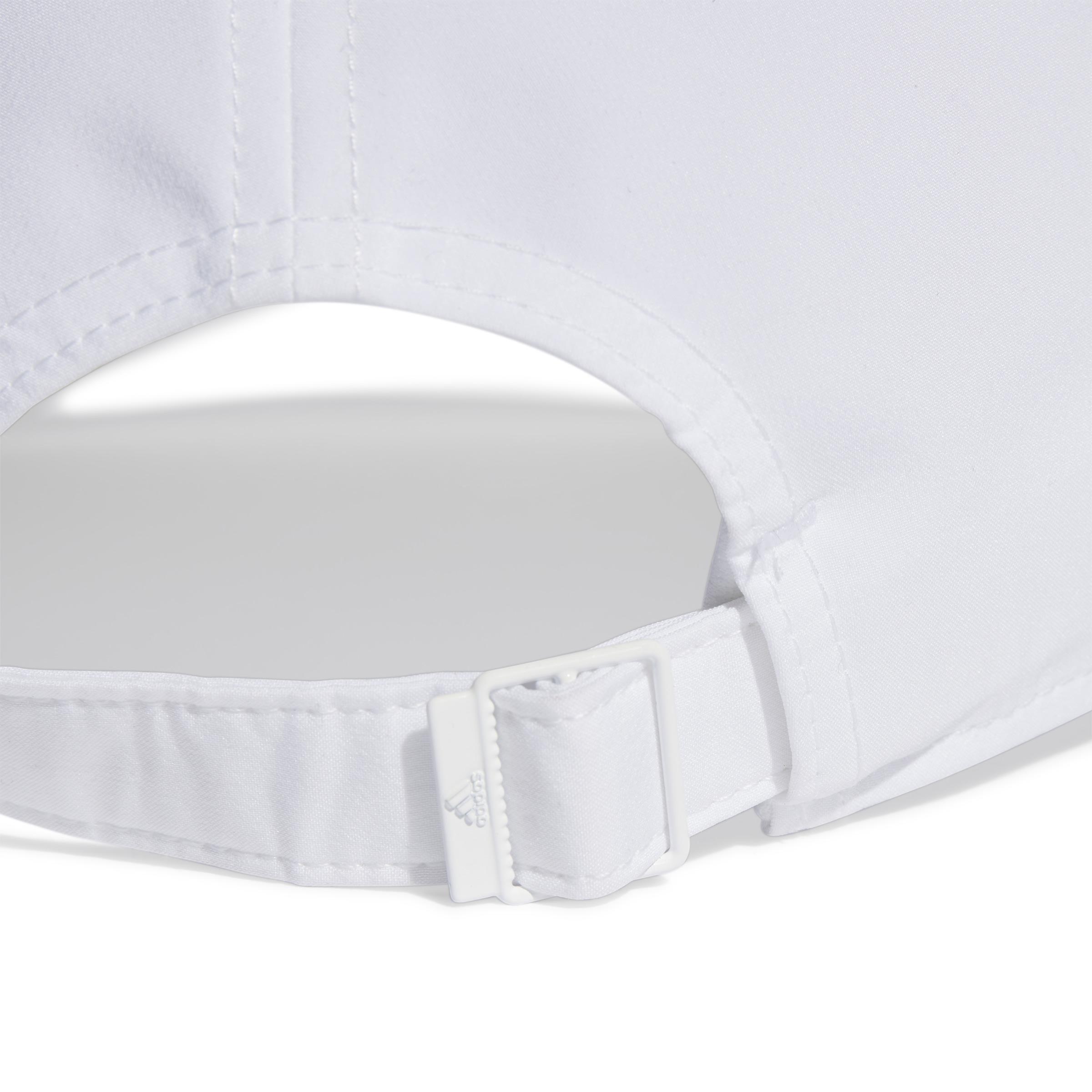 Unisex Metal Badge Lightweight Baseball Cap, White, A901_ONE, large image number 4