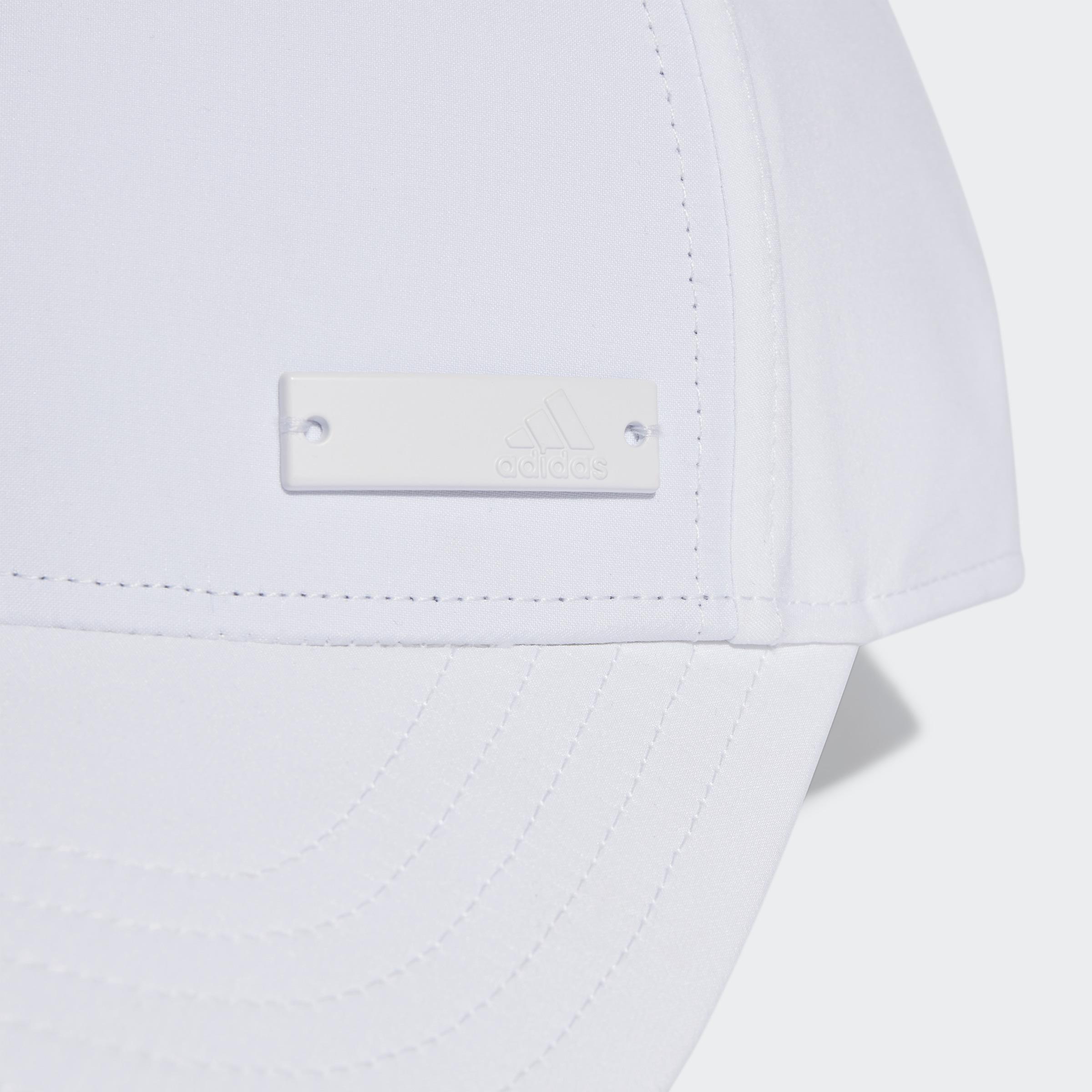 Unisex Metal Badge Lightweight Baseball Cap, White, A901_ONE, large image number 6