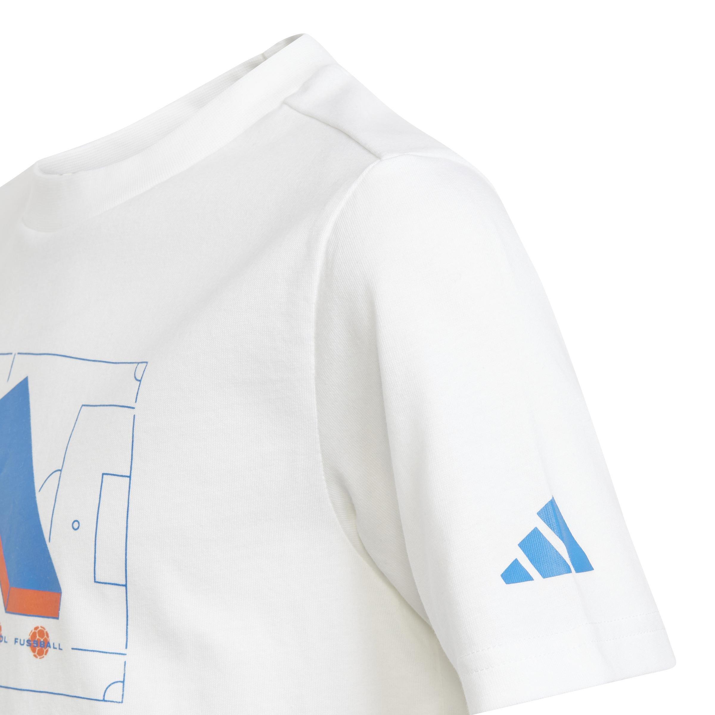 Kids Football Logo T-Shirt, White, A901_ONE, large image number 3