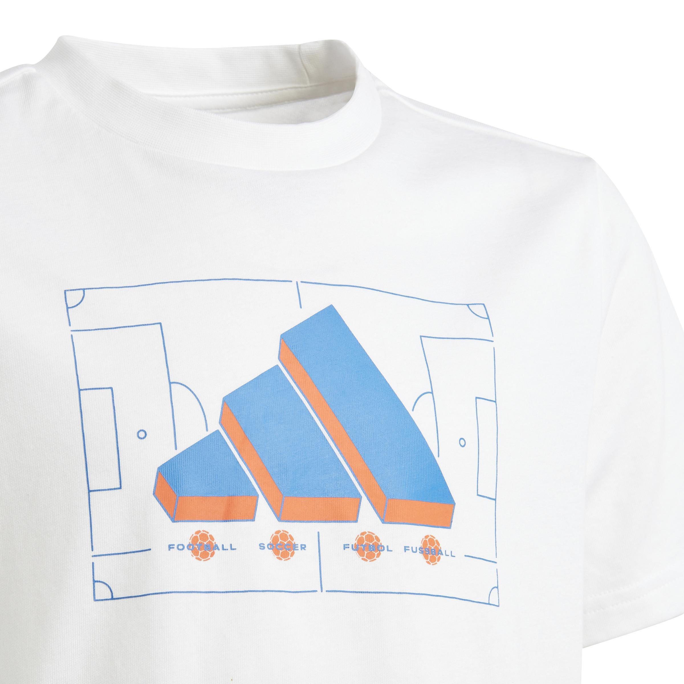 Kids Football Logo T-Shirt, White, , large image number 5