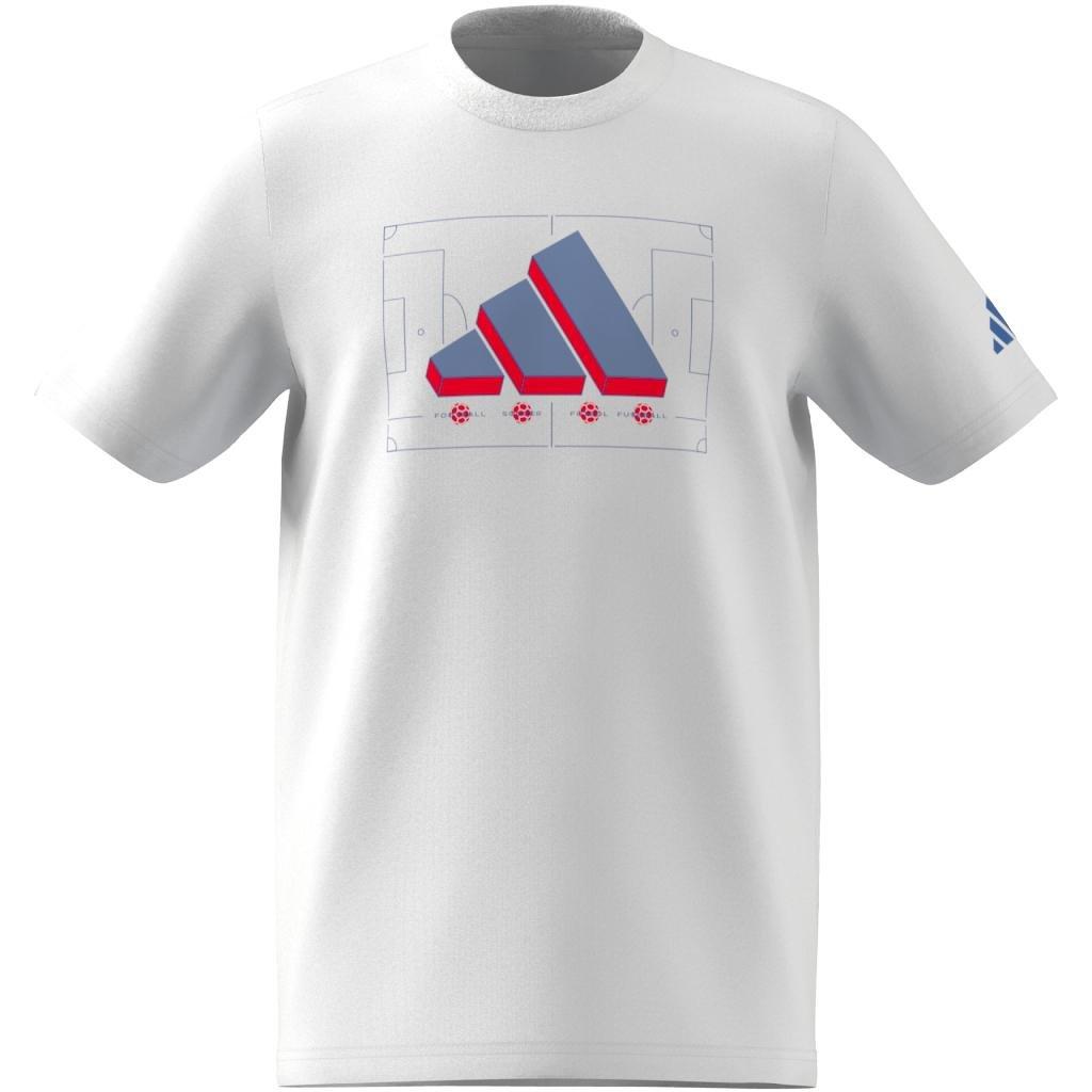 Kids Football Logo T-Shirt, White, , large image number 6