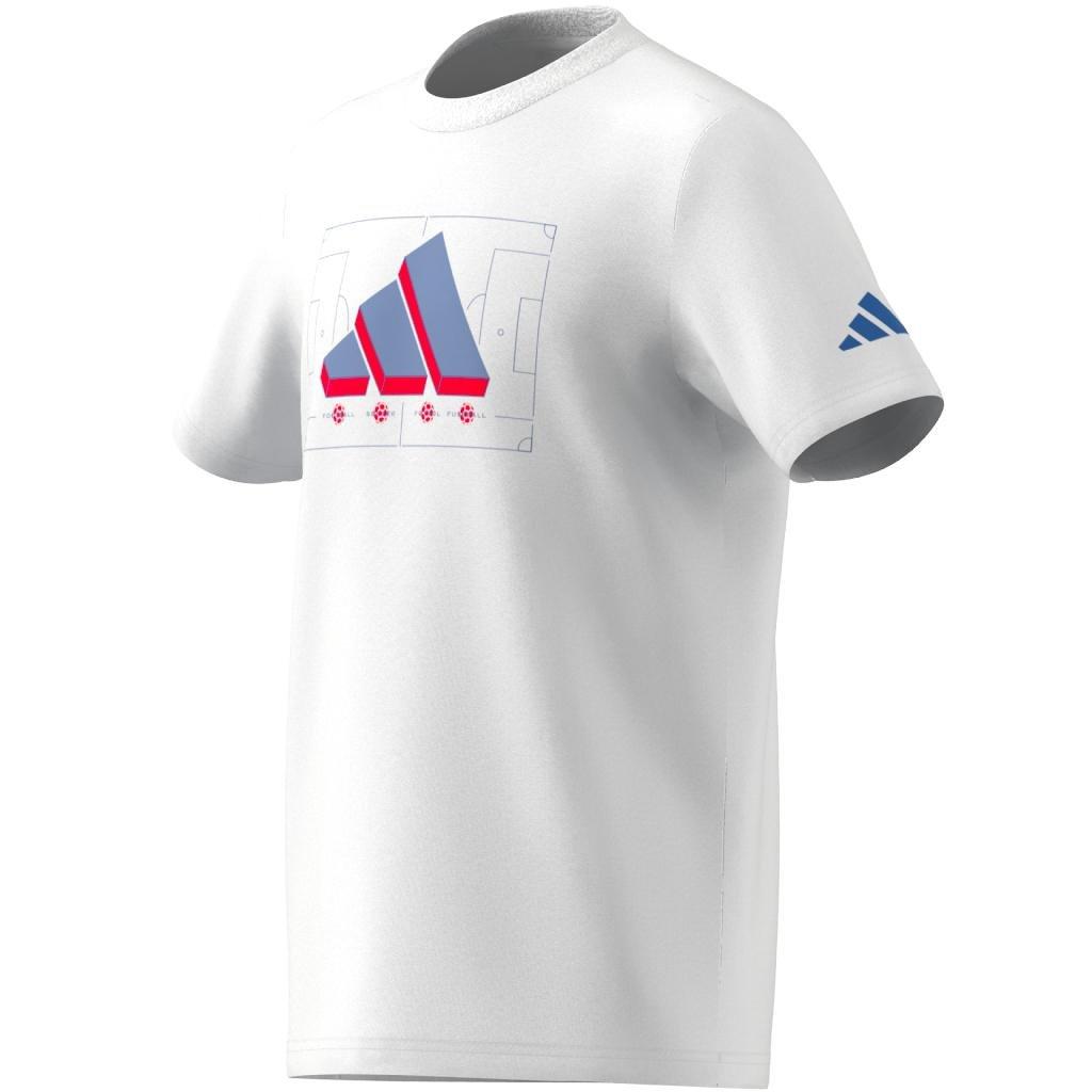 Kids Football Logo T-Shirt, White, , large image number 8