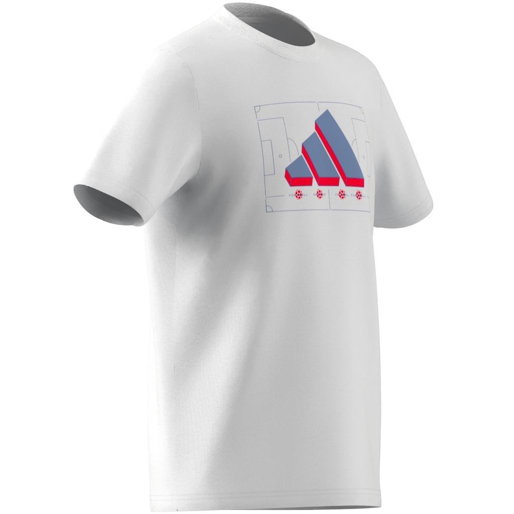 Kids Football Logo T-Shirt, White, , large image number 11