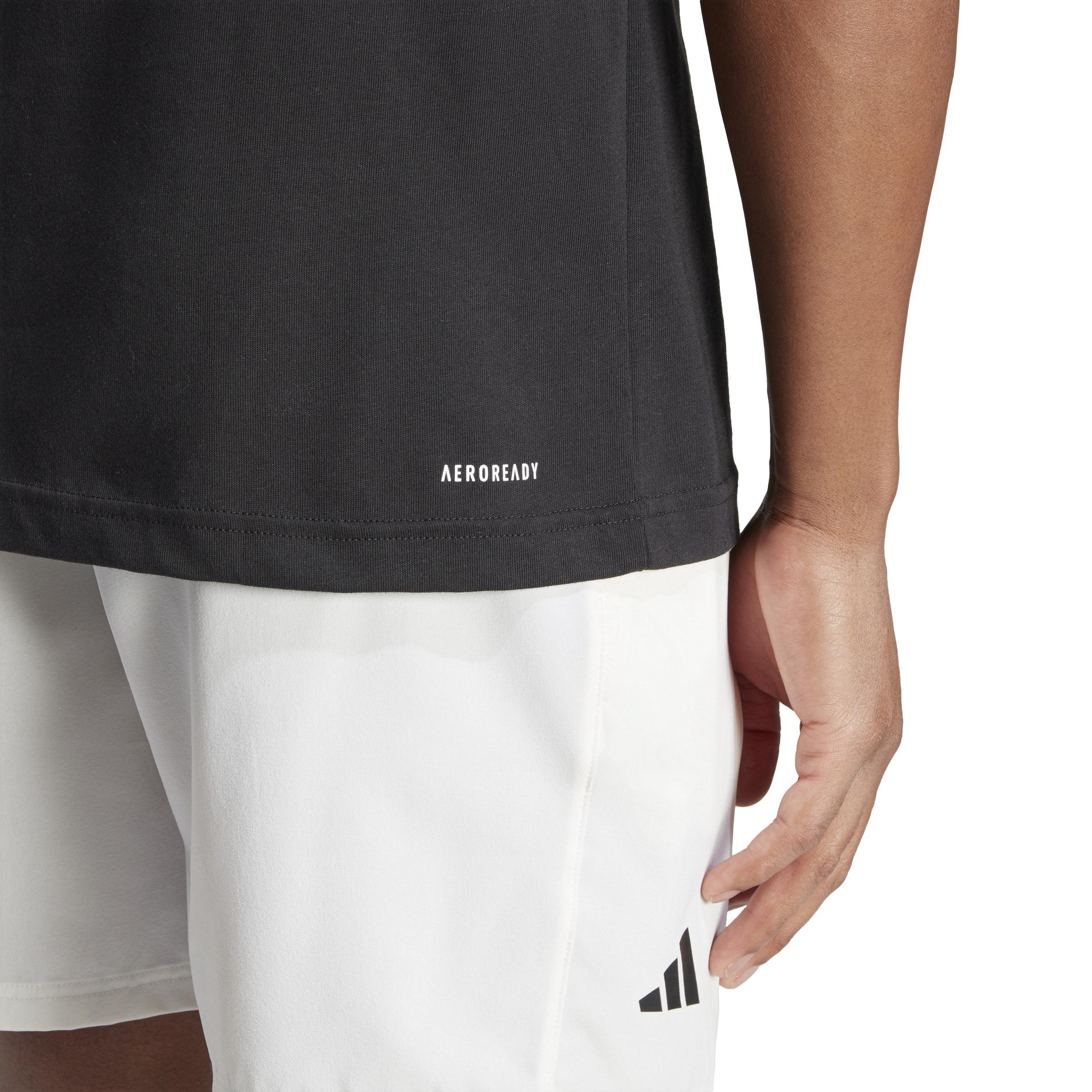 Aeroready Tennis Logo Block Graphic T-Shirt, Black, A901_ONE, large image number 4