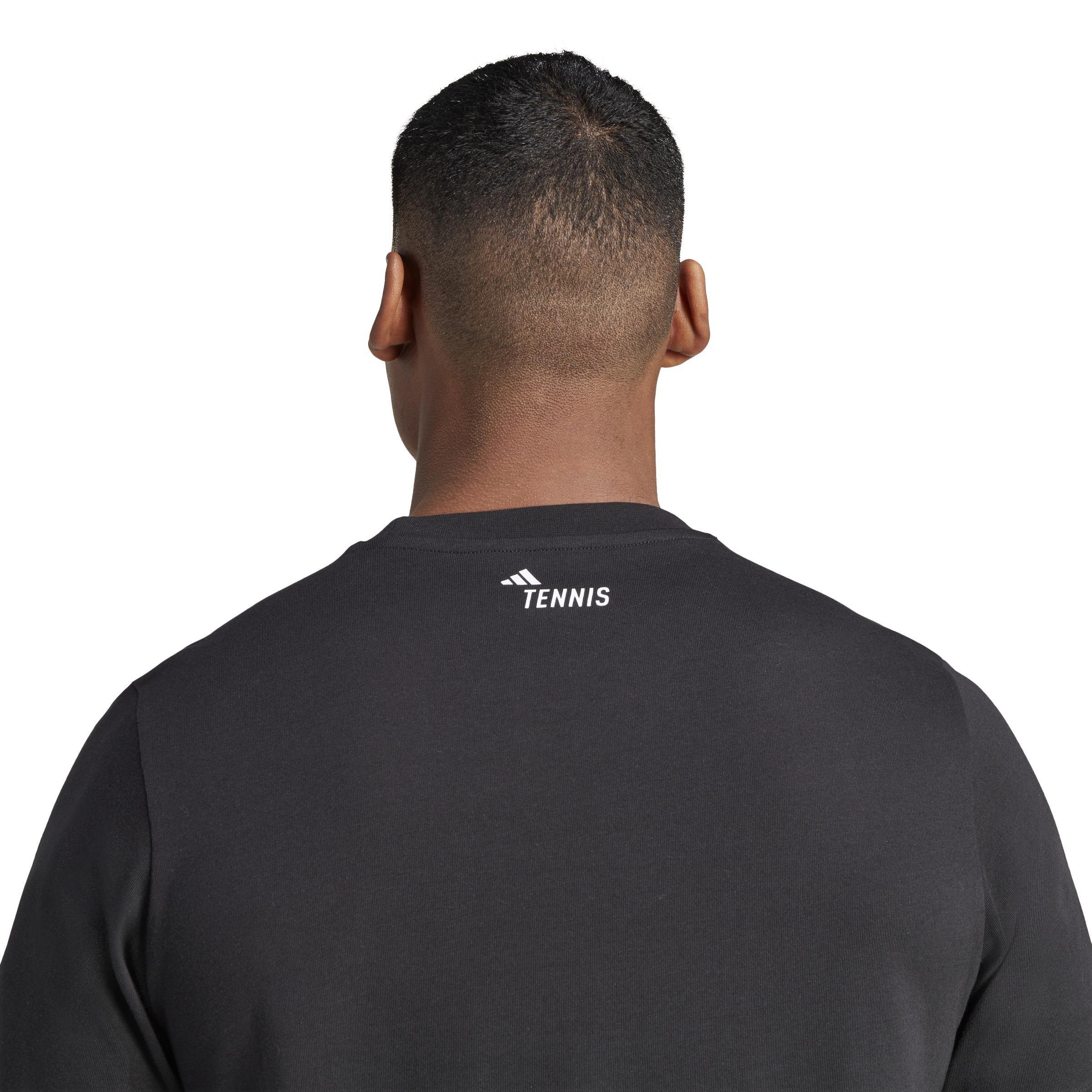 Aeroready Tennis Logo Block Graphic T-Shirt, Black, A901_ONE, large image number 5