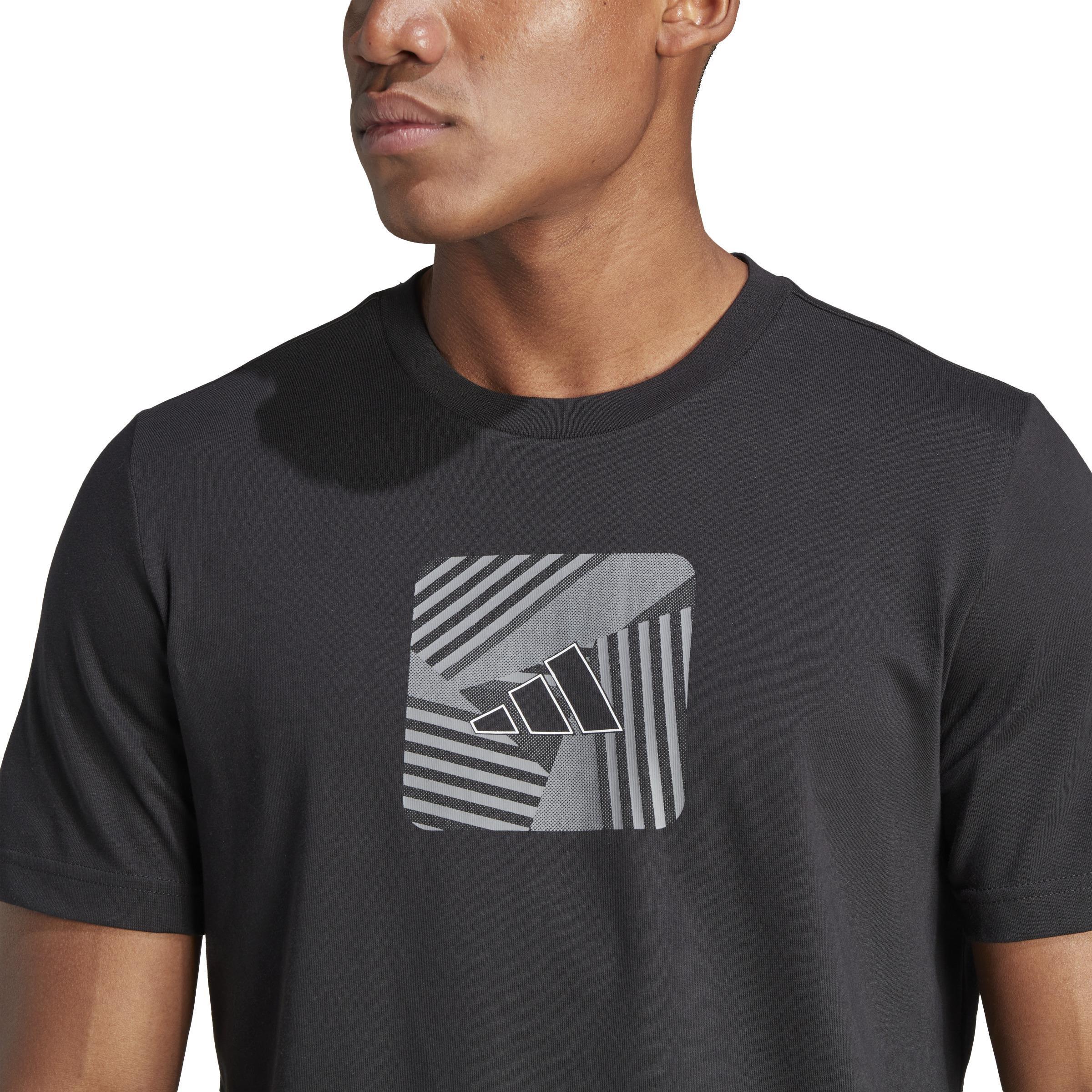 Aeroready Tennis Logo Block Graphic T-Shirt, Black, A901_ONE, large image number 6
