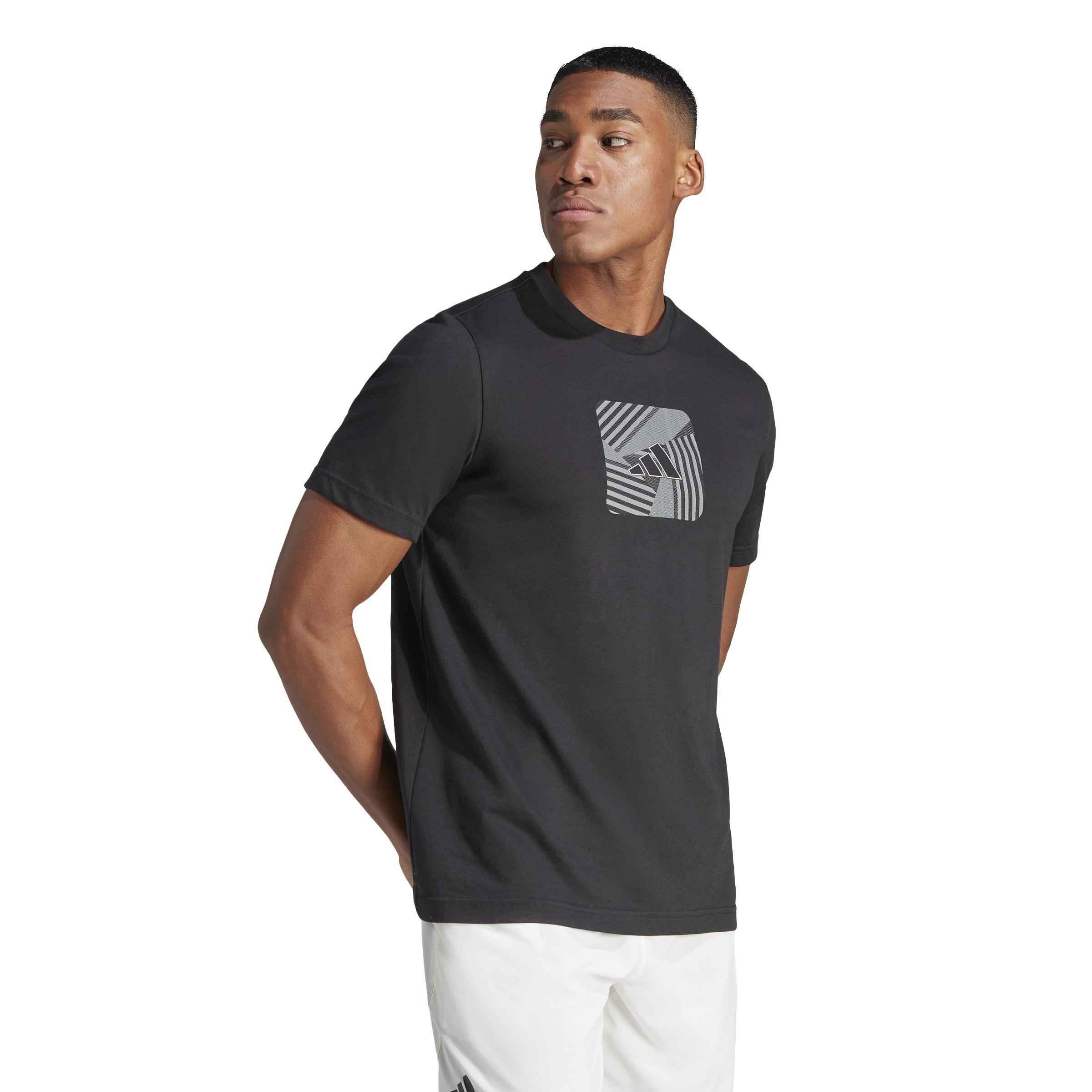 Aeroready Tennis Logo Block Graphic T-Shirt, Black, A901_ONE, large image number 9