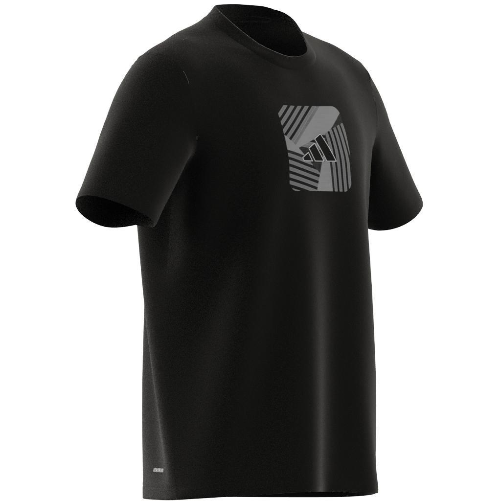 Aeroready Tennis Logo Block Graphic T-Shirt, Black, A901_ONE, large image number 11