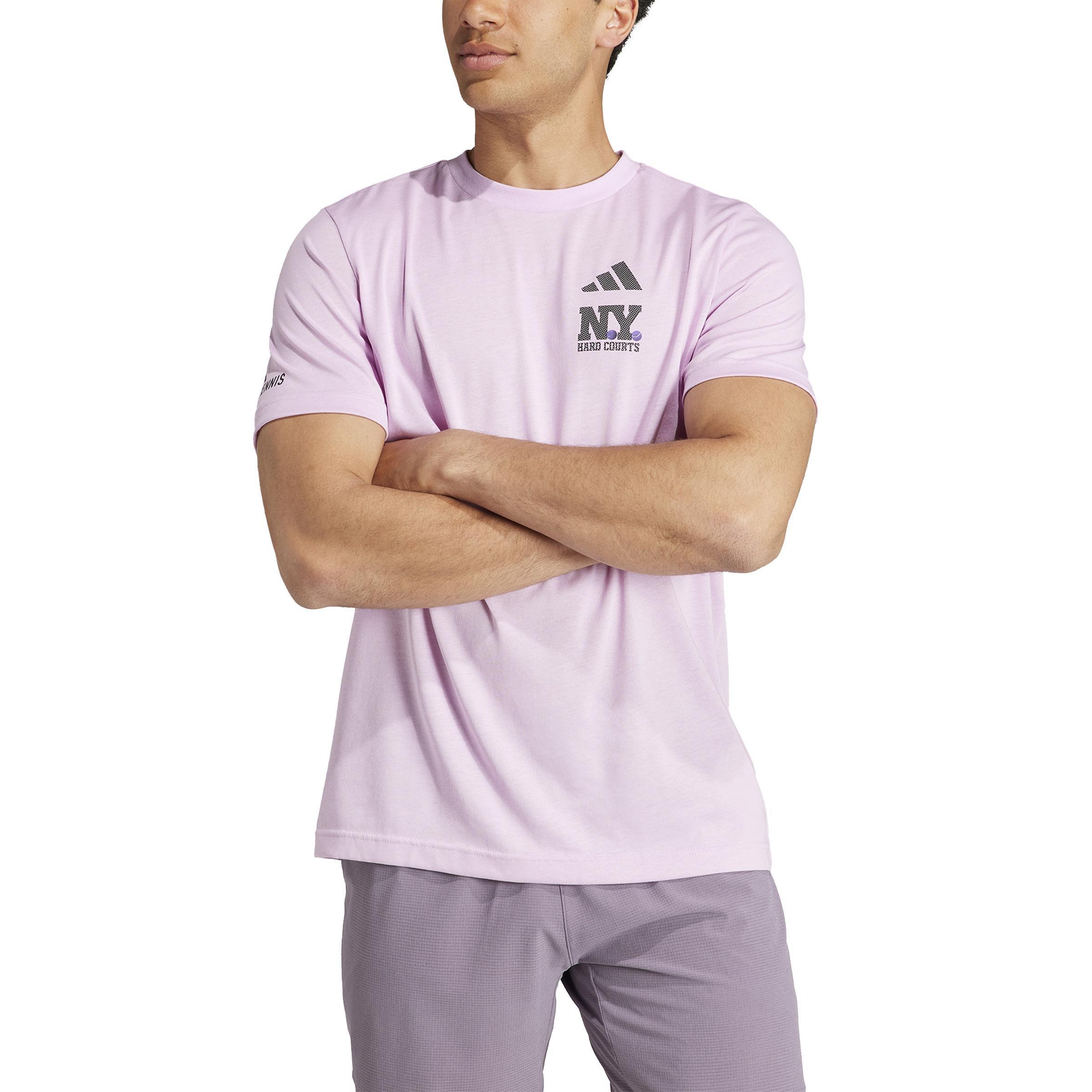 Aeroready Tennis Ny Hard Courts Graphic T-Shirt, Purple, A901_ONE, large image number 2