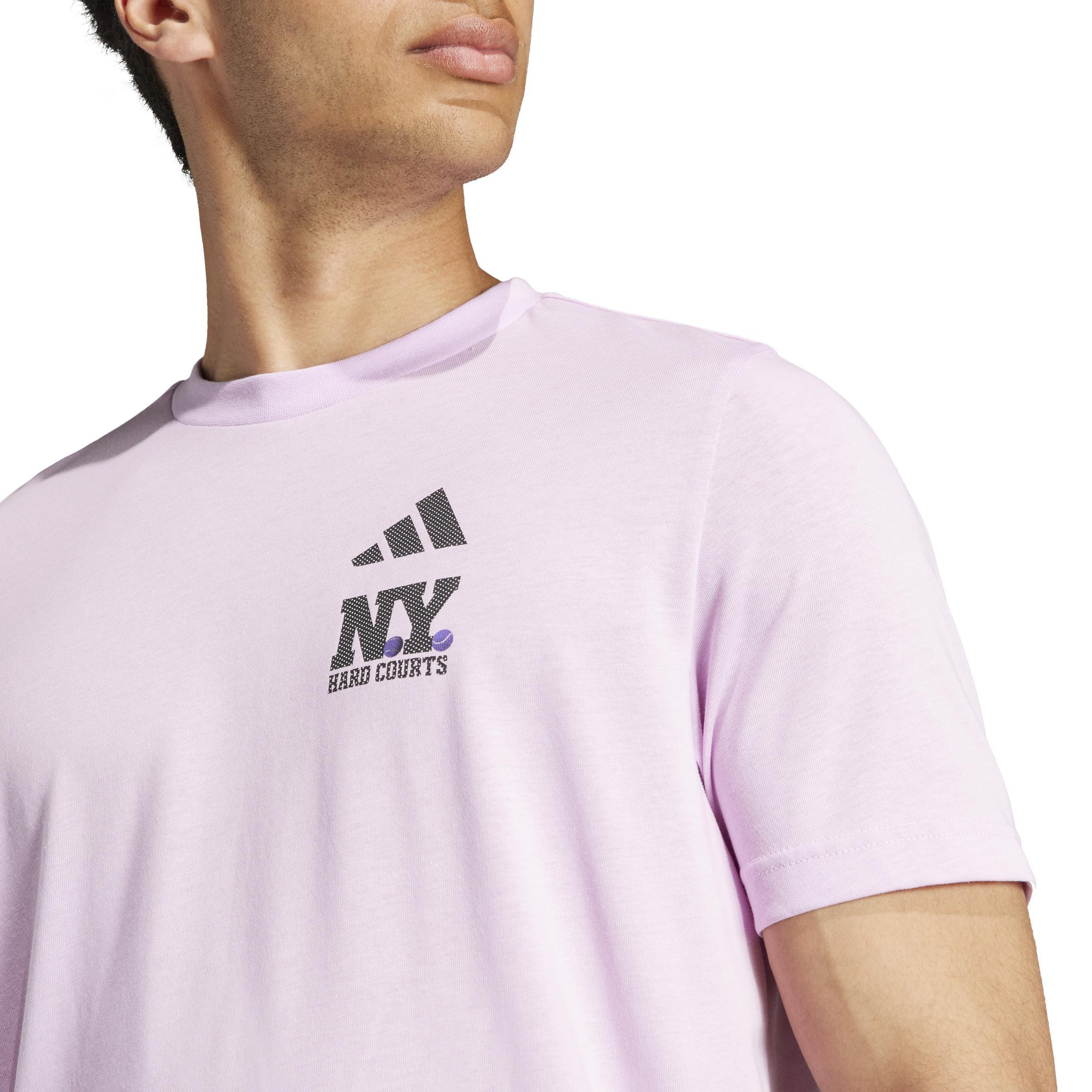 Aeroready Tennis Ny Hard Courts Graphic T-Shirt, Purple, A901_ONE, large image number 4