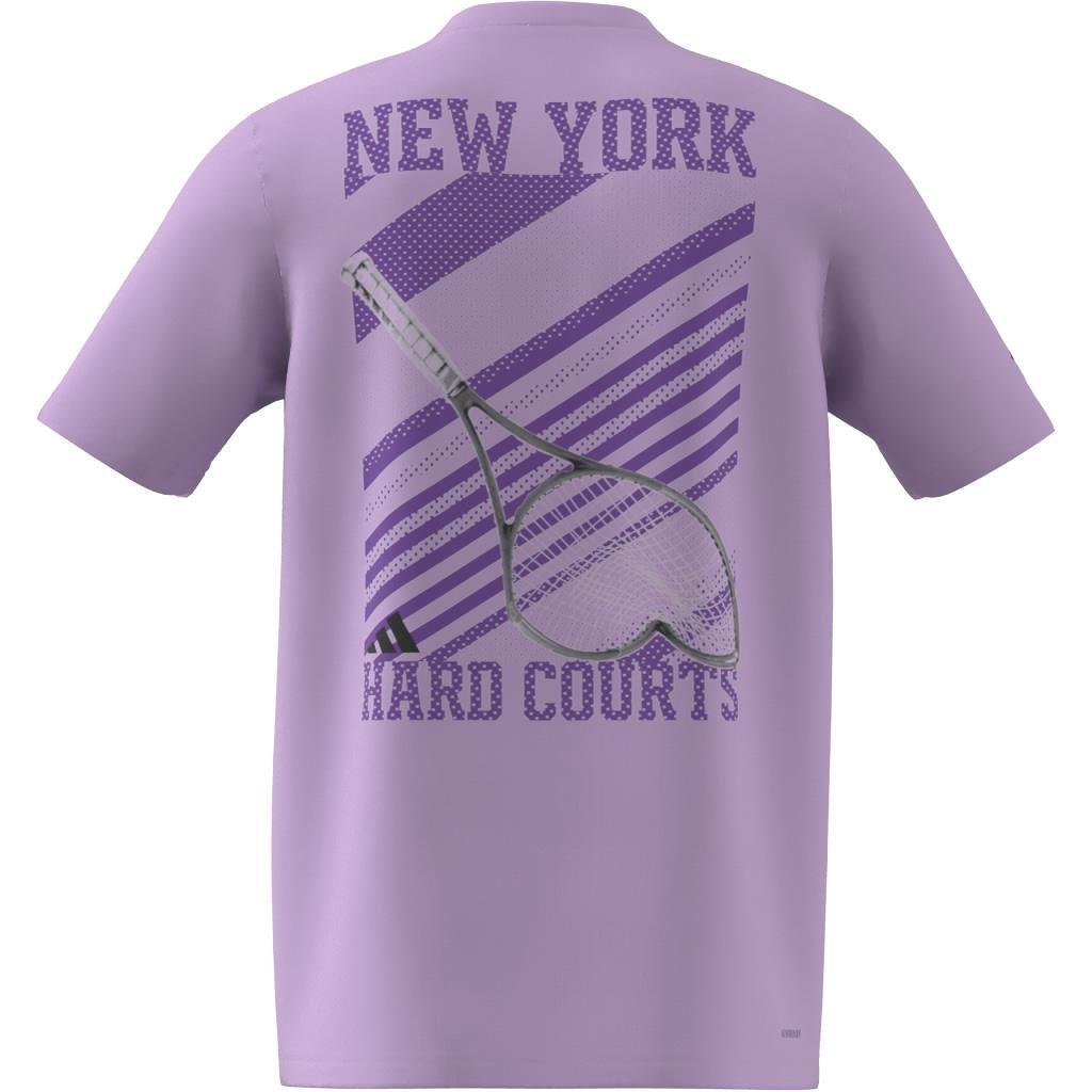 Aeroready Tennis Ny Hard Courts Graphic T-Shirt, Purple, A901_ONE, large image number 7