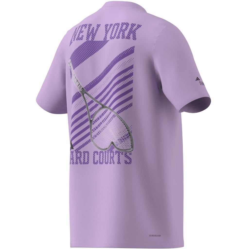 Aeroready Tennis Ny Hard Courts Graphic T-Shirt, Purple, A901_ONE, large image number 11