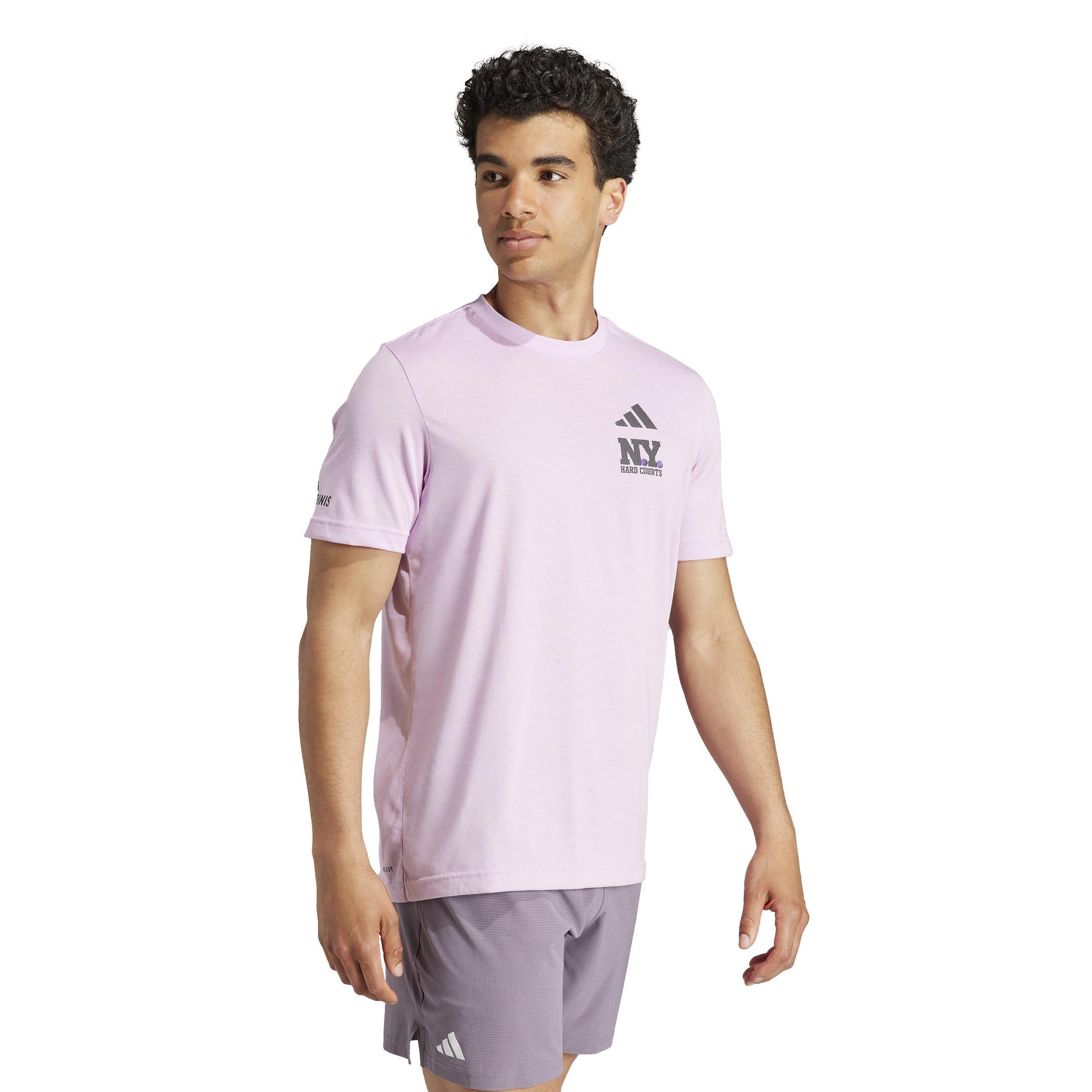 Aeroready Tennis Ny Hard Courts Graphic T-Shirt, Purple, A901_ONE, large image number 13
