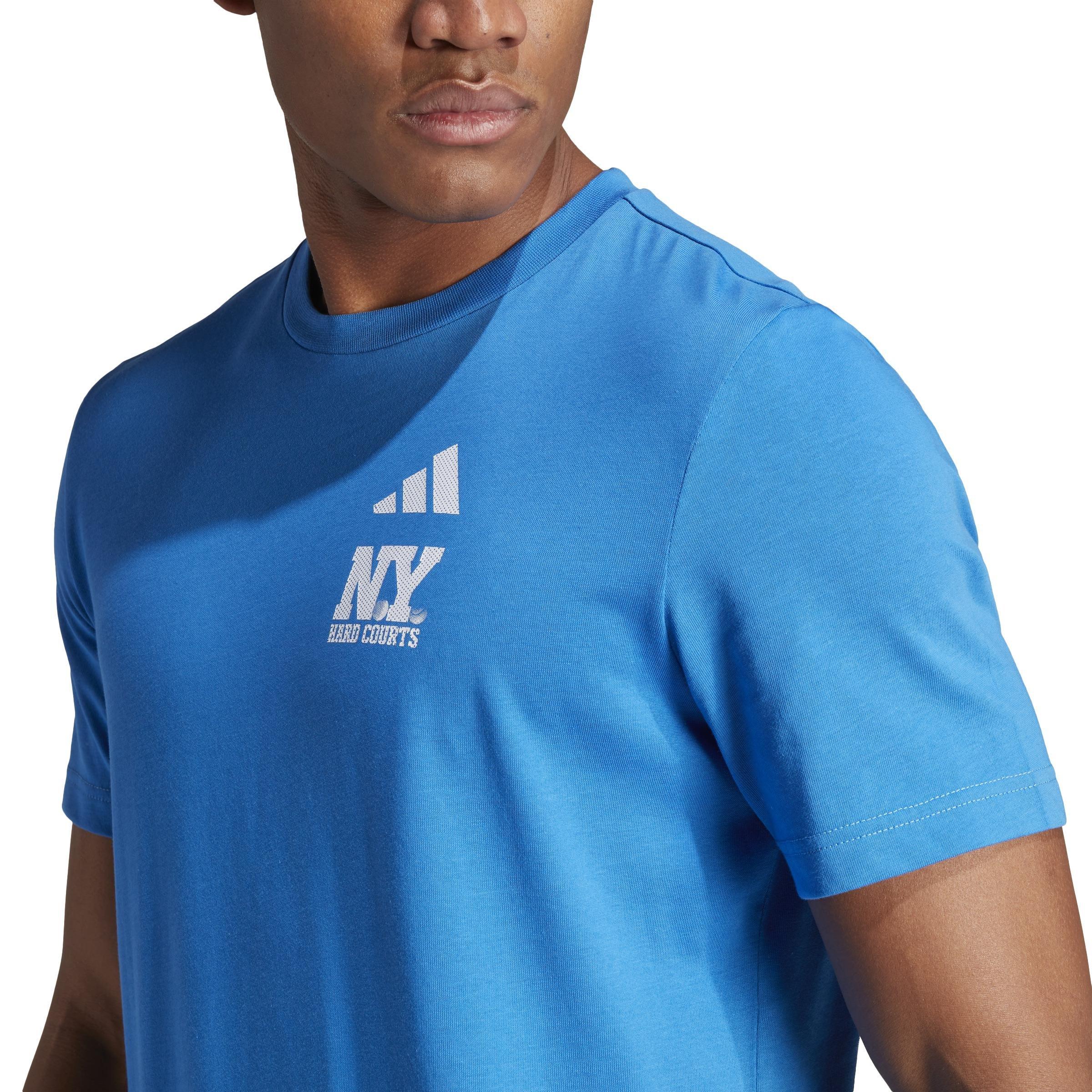 Aeroready Tennis Ny Hard Courts Graphic T-Shirt, Blue, A901_ONE, large image number 5