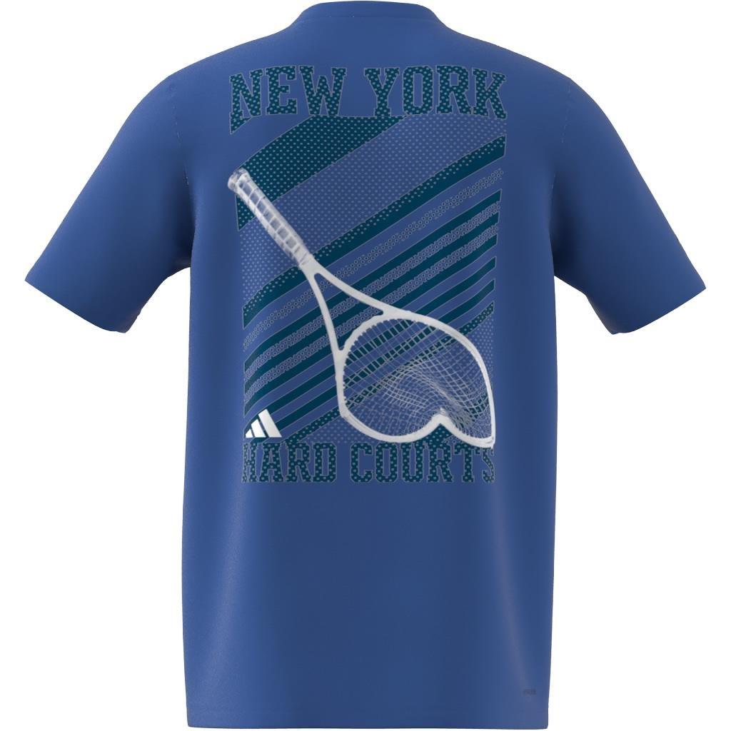 Aeroready Tennis Ny Hard Courts Graphic T-Shirt, Blue, A901_ONE, large image number 8