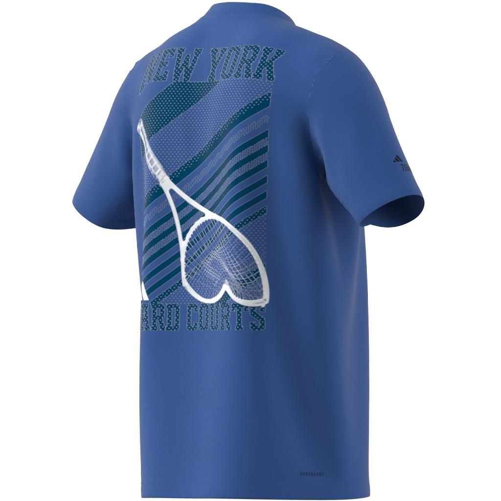 Aeroready Tennis Ny Hard Courts Graphic T-Shirt, Blue, A901_ONE, large image number 9