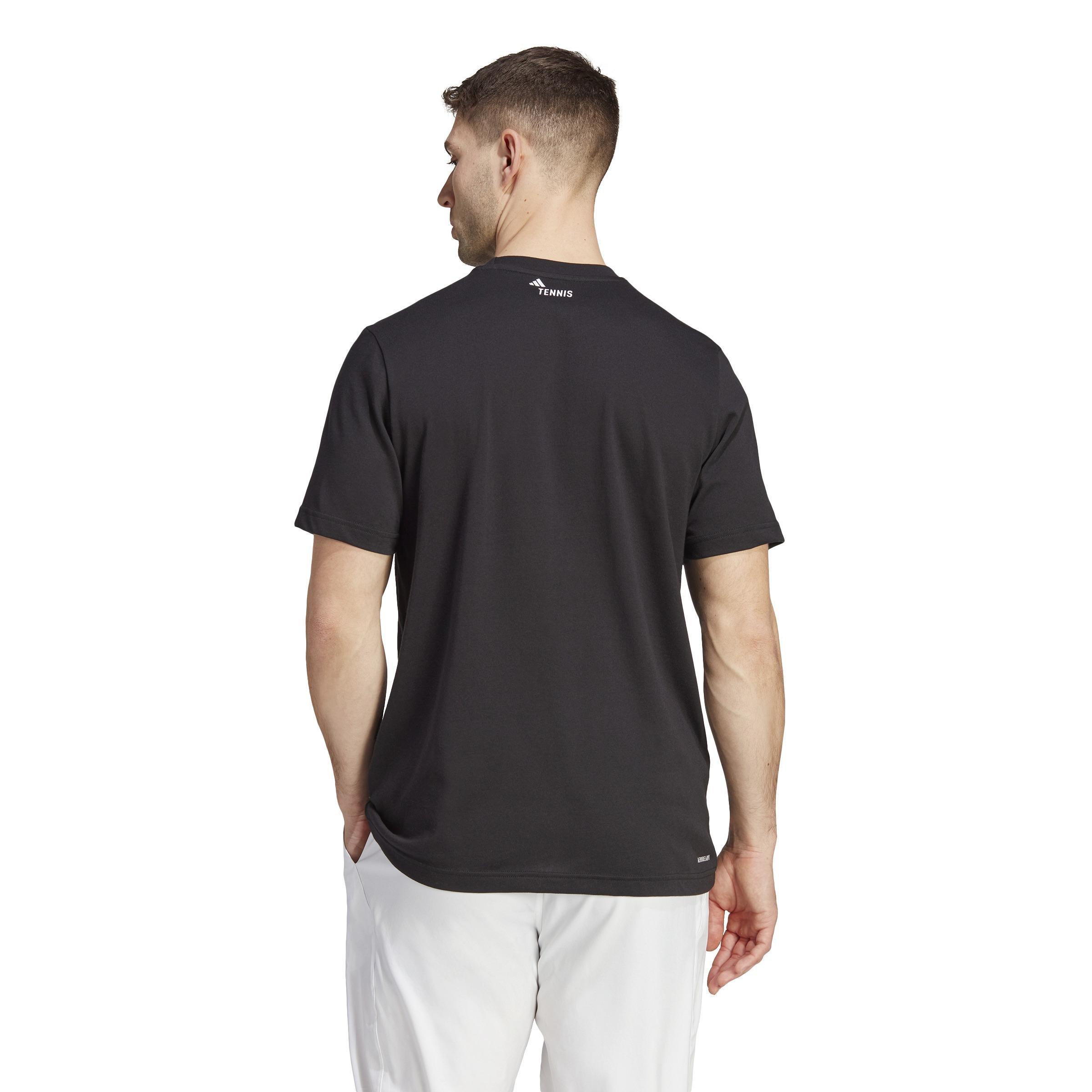 AEROREADY Tennis Graphic T-Shirt, Black, A901_ONE, large image number 3