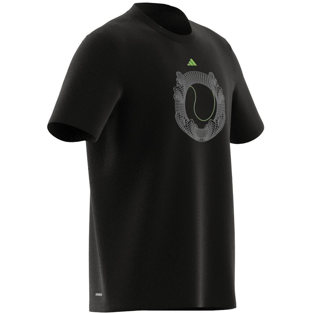 AEROREADY Tennis Graphic T-Shirt, Black, A901_ONE, large image number 6