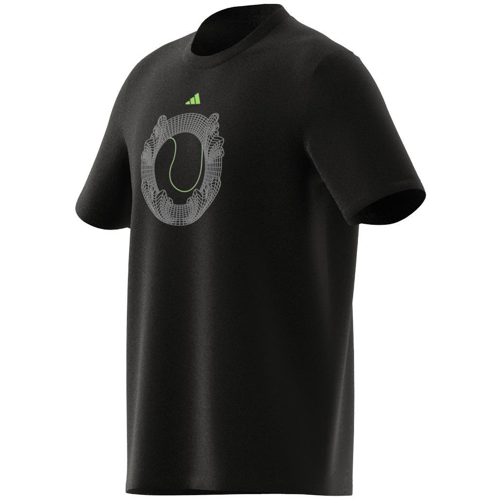 AEROREADY Tennis Graphic T-Shirt, Black, A901_ONE, large image number 7