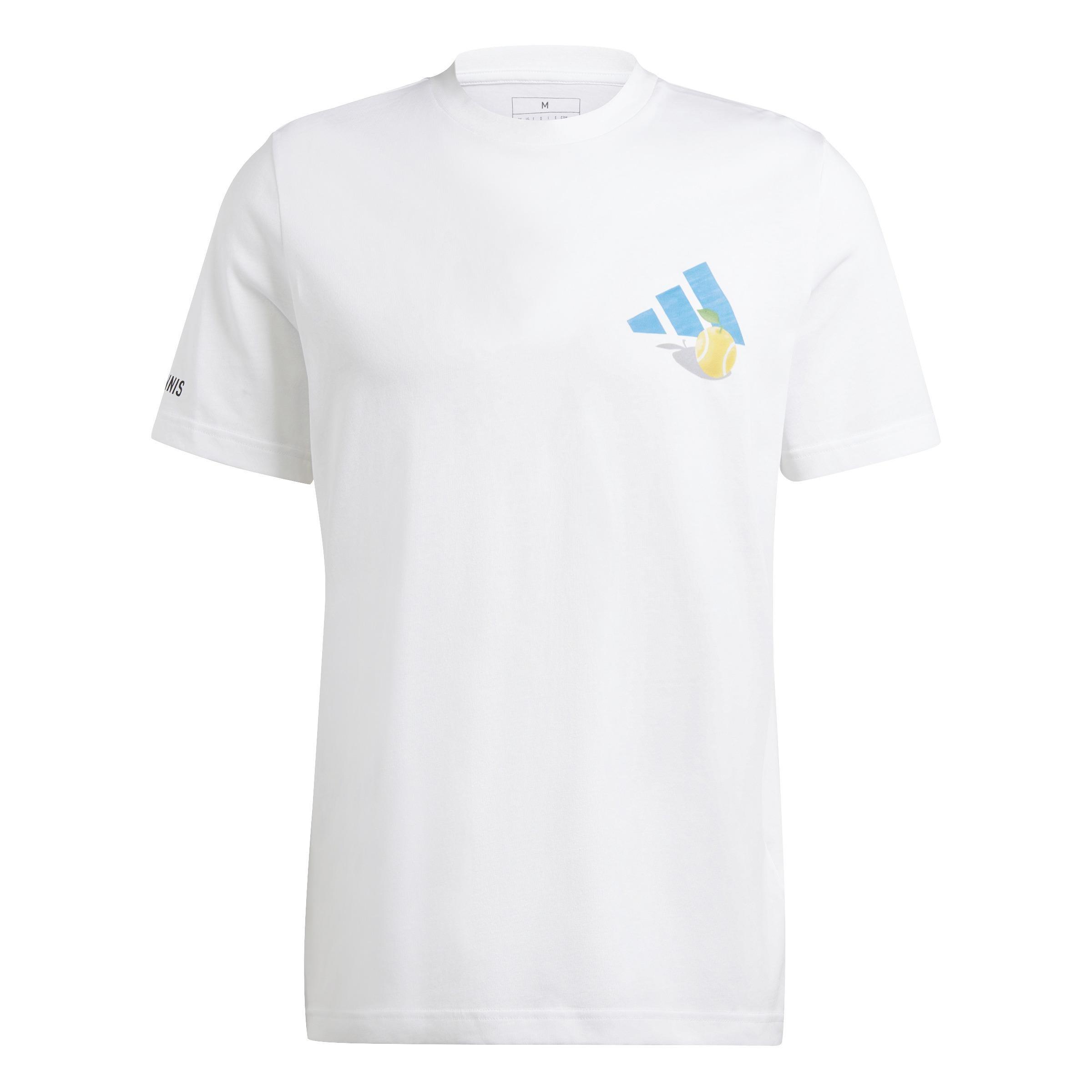 Aeroready Tennis Printed T-Shirt, White, A901_ONE, large image number 1