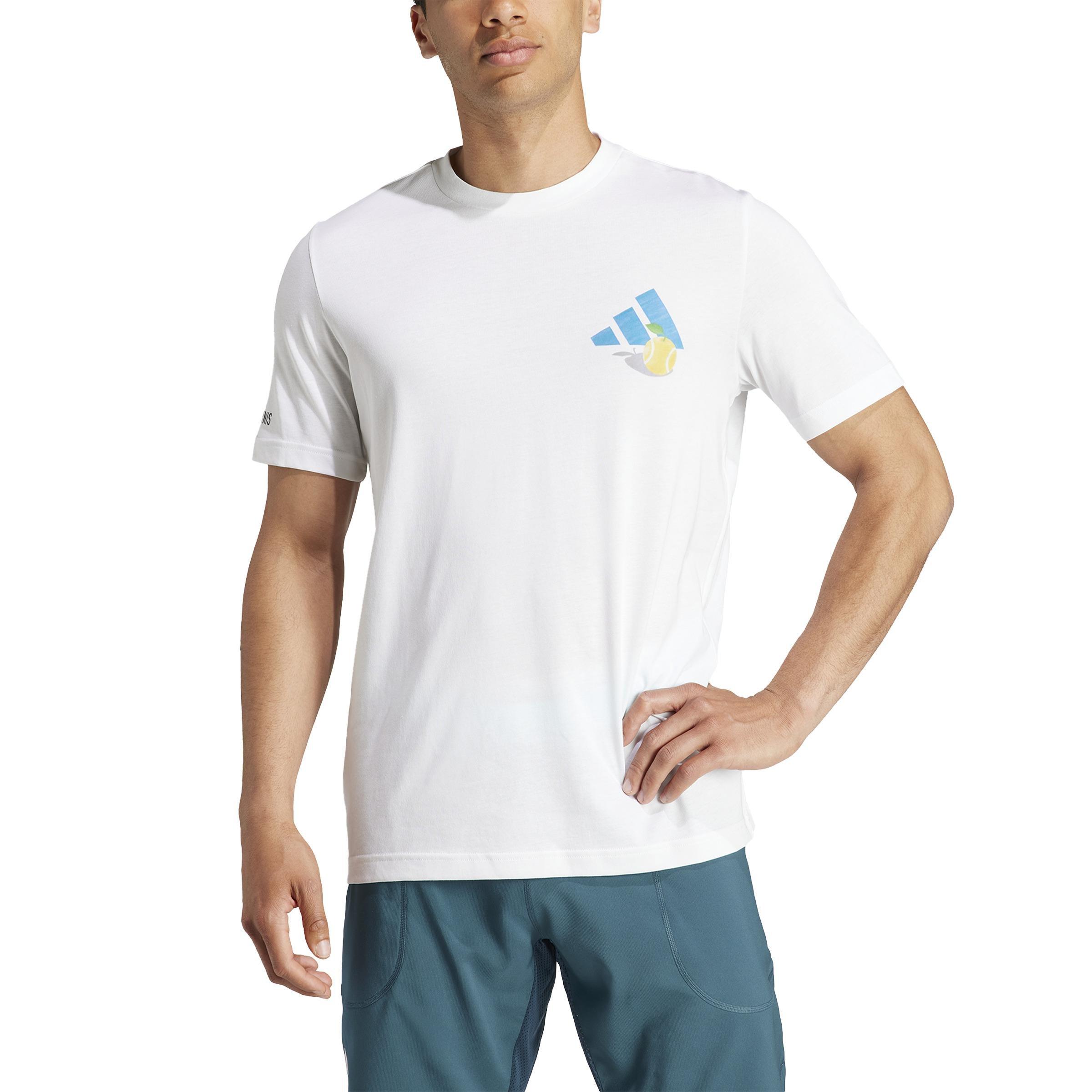 Aeroready Tennis Printed T-Shirt, White, A901_ONE, large image number 2