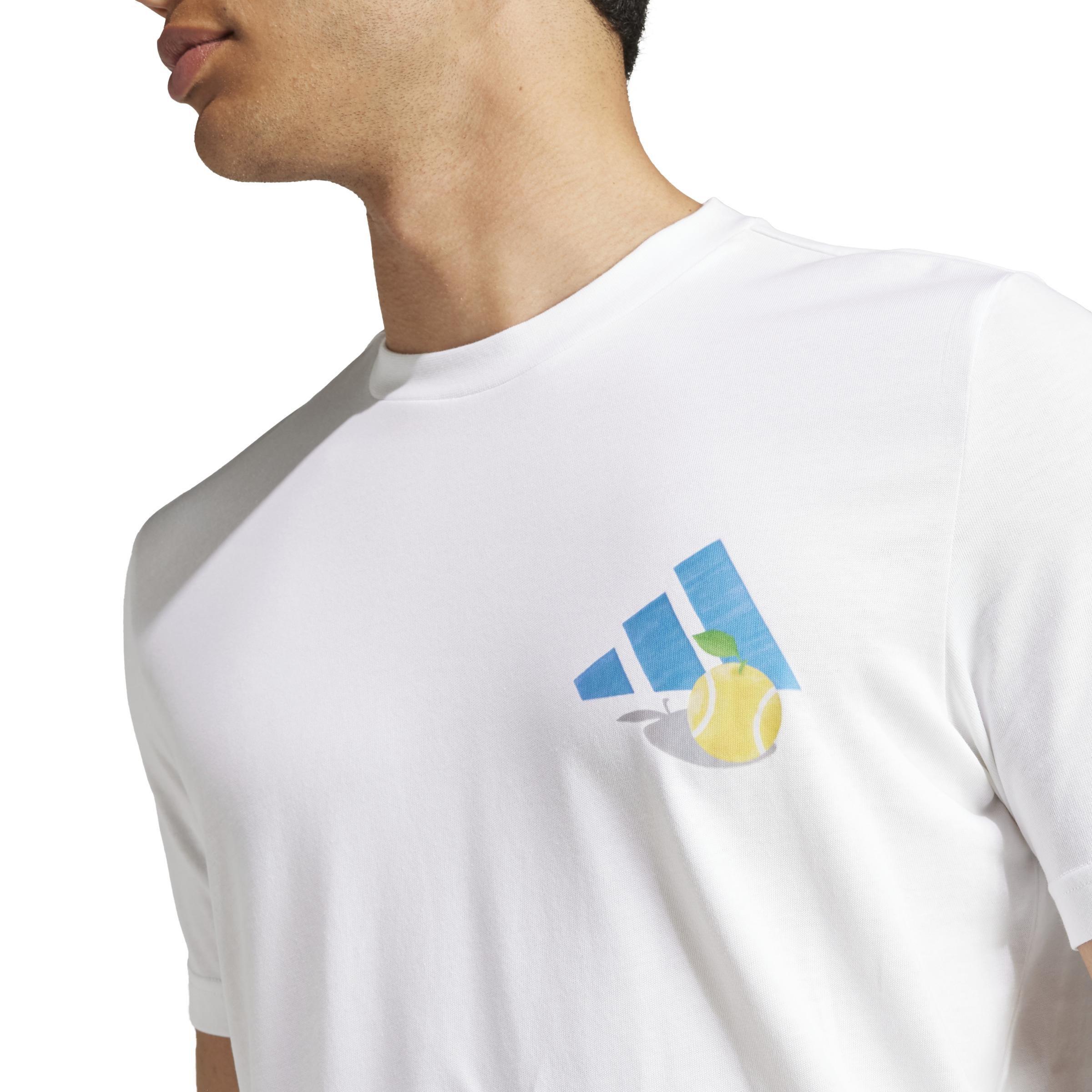 Aeroready Tennis Printed T-Shirt, White, A901_ONE, large image number 4