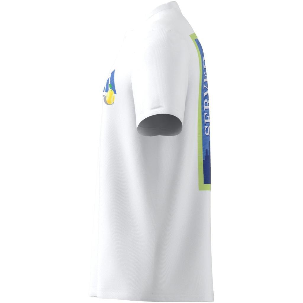 Aeroready Tennis Printed T-Shirt, White, A901_ONE, large image number 6