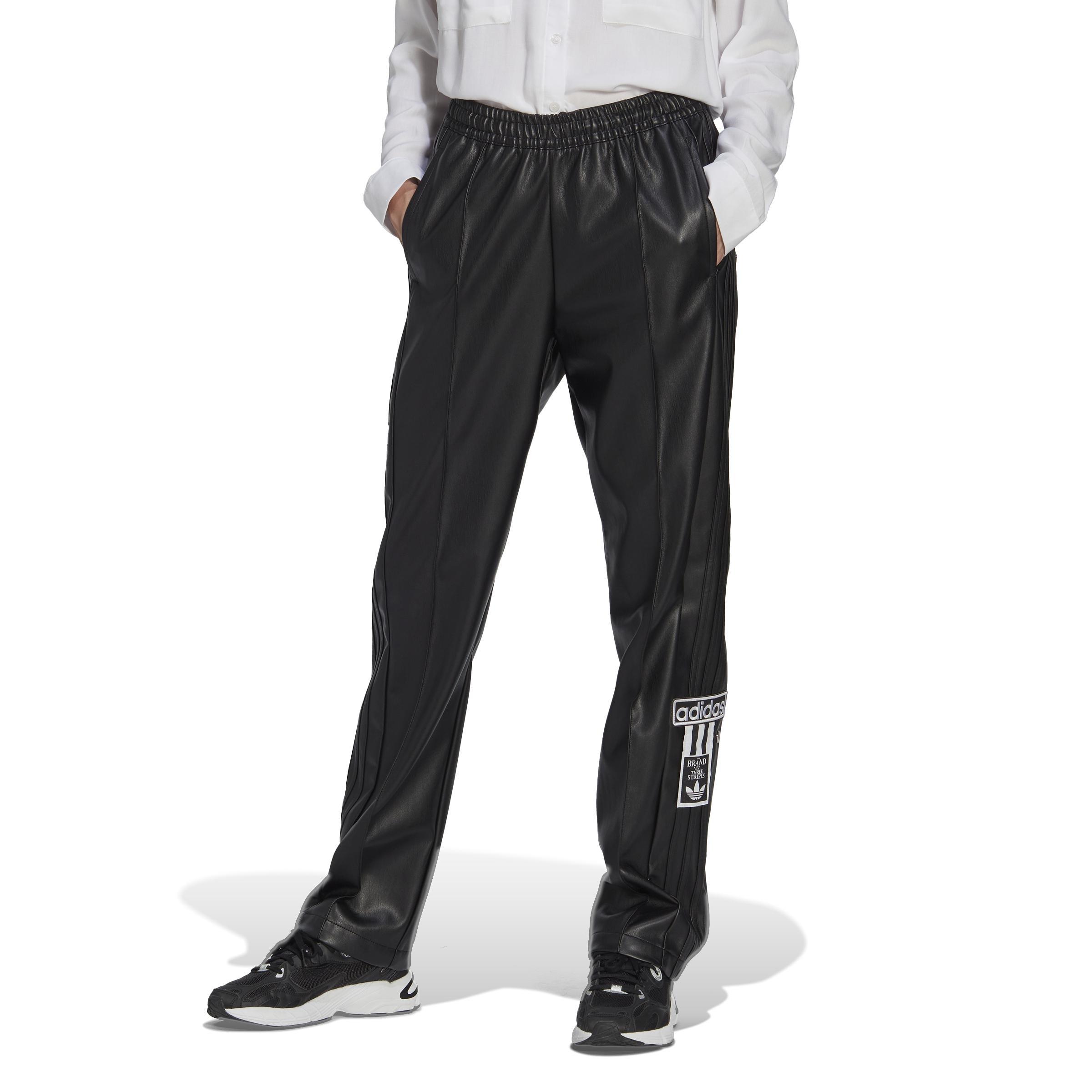Faux Leather Adibreak Joggers, Black, A901_ONE, large image number 1