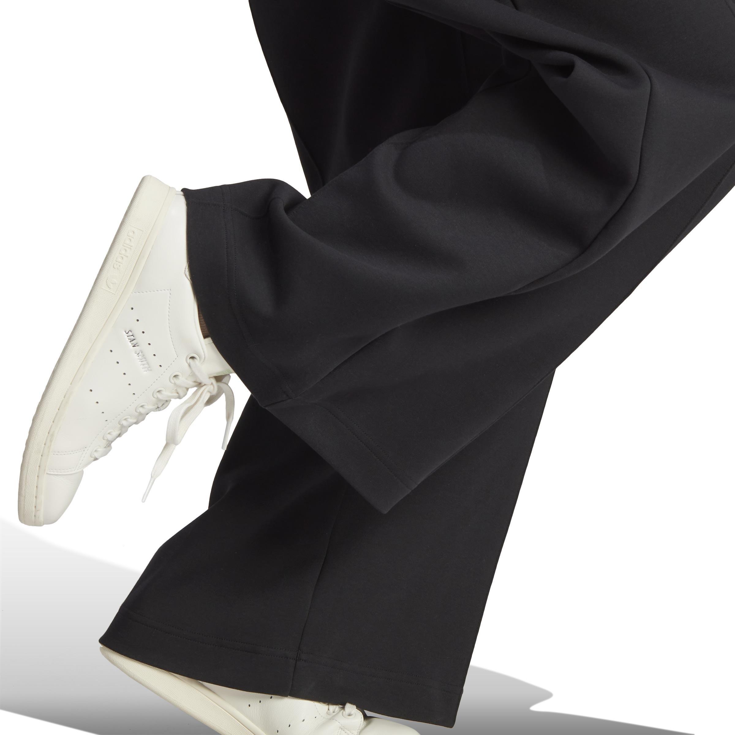 Premium Wide-Leg Pintuck Tracksuit Bottoms, Black, A901_ONE, large image number 4