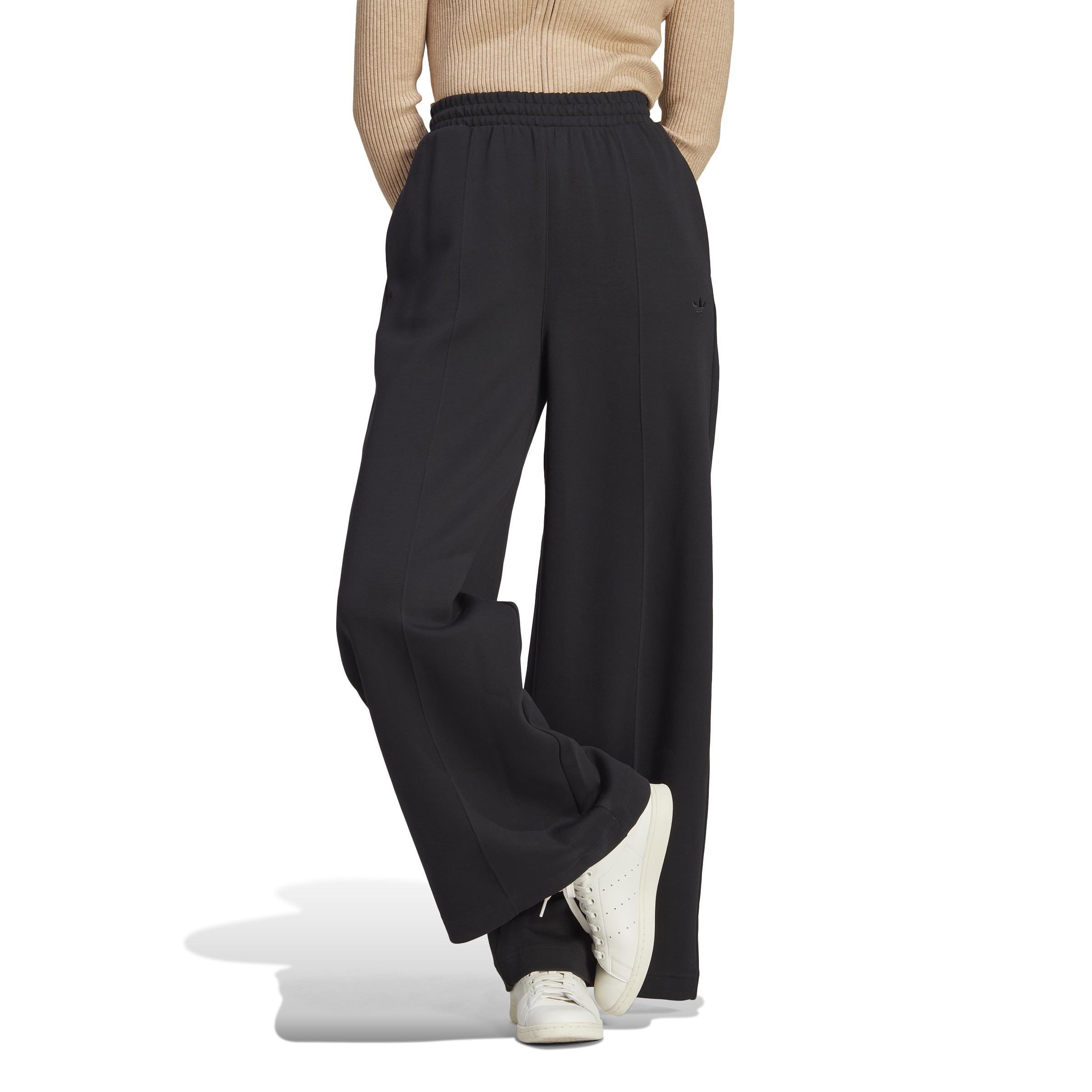 Premium Wide-Leg Pintuck Tracksuit Bottoms, Black, A901_ONE, large image number 7