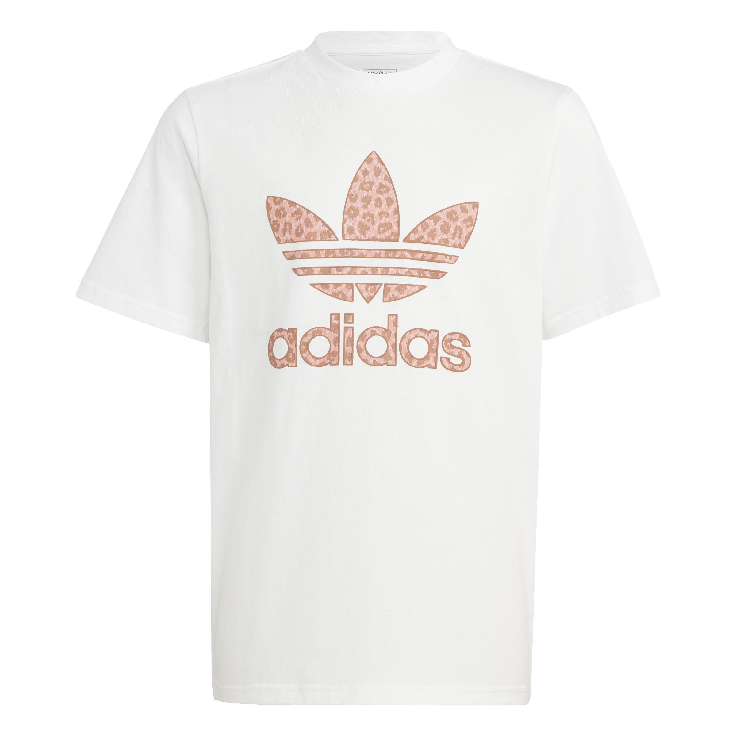 Unisex Kids Animal Graphic Print T-Shirt, White, A901_ONE, large image number 0