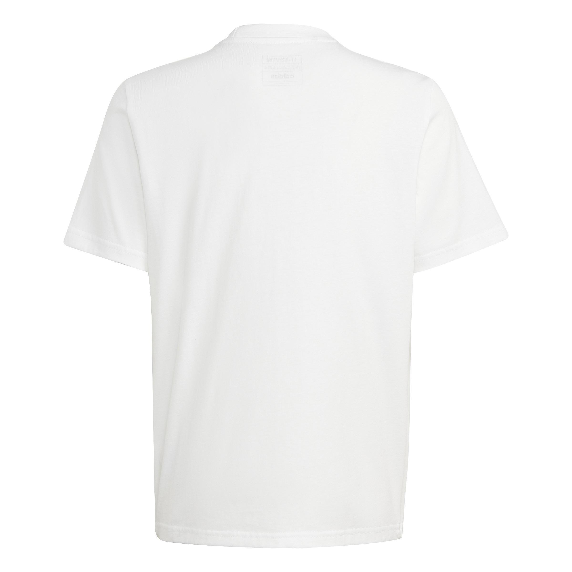 Unisex Kids Animal Graphic Print T-Shirt, White, A901_ONE, large image number 2