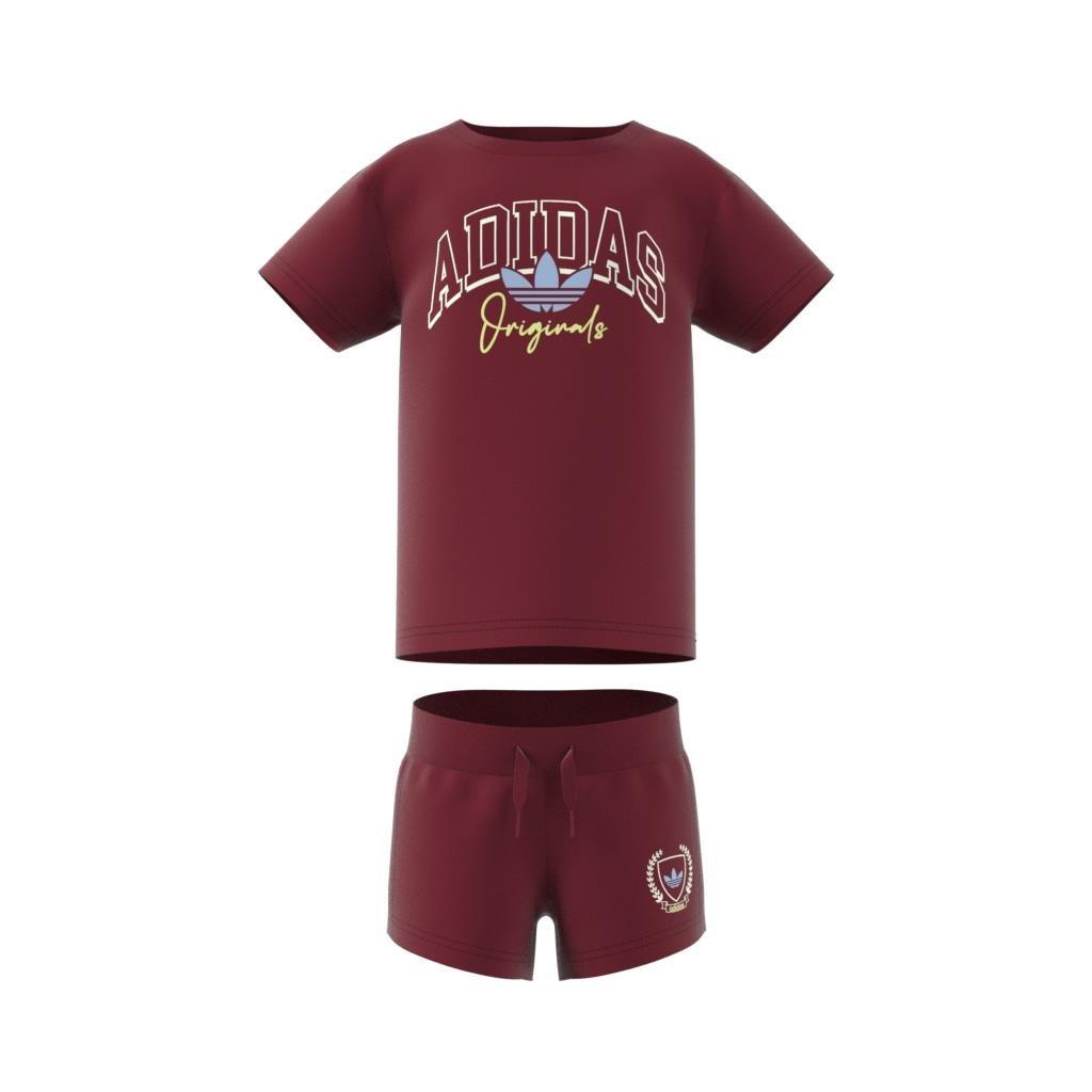 Unisex Kids Collegiate Graphic Pack Shorts and Tee Set, Red, , large image number 6