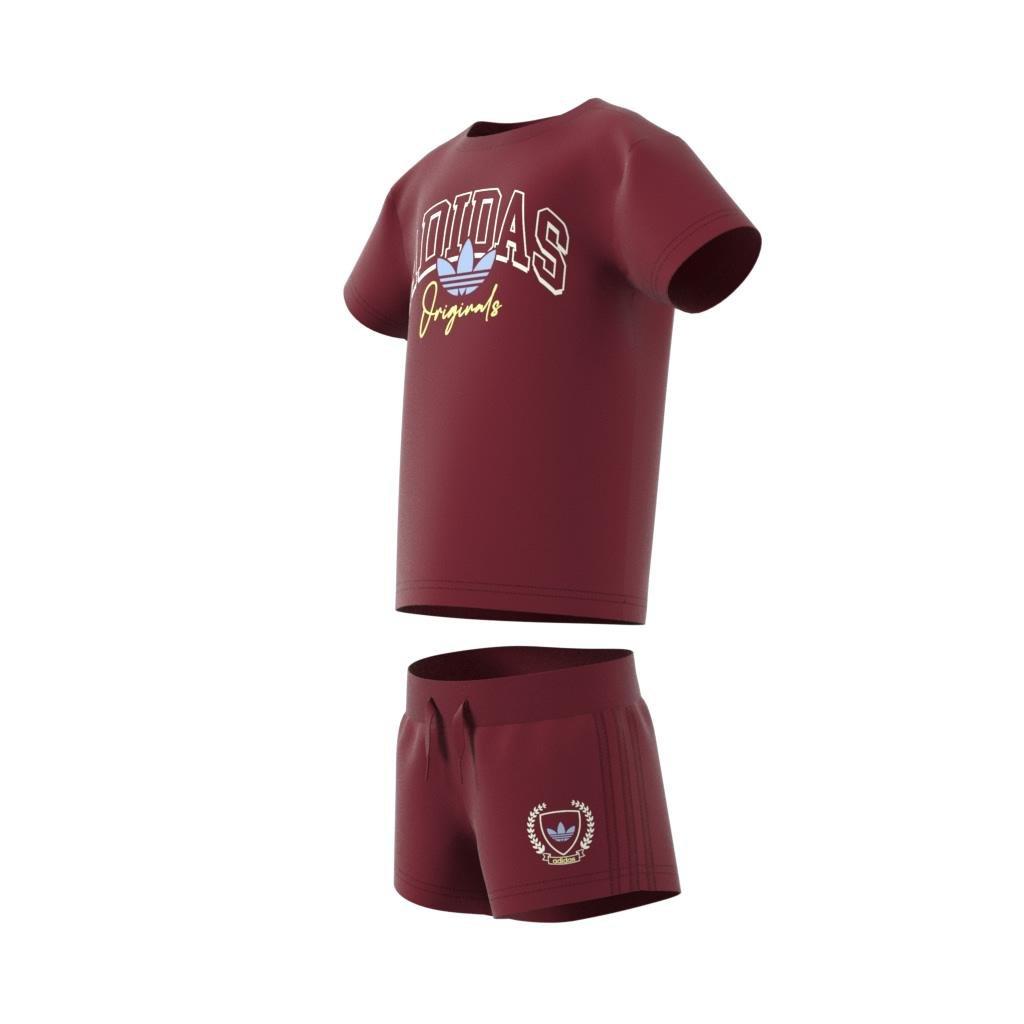 Unisex Kids Collegiate Graphic Pack Shorts and Tee Set, Red, , large image number 7
